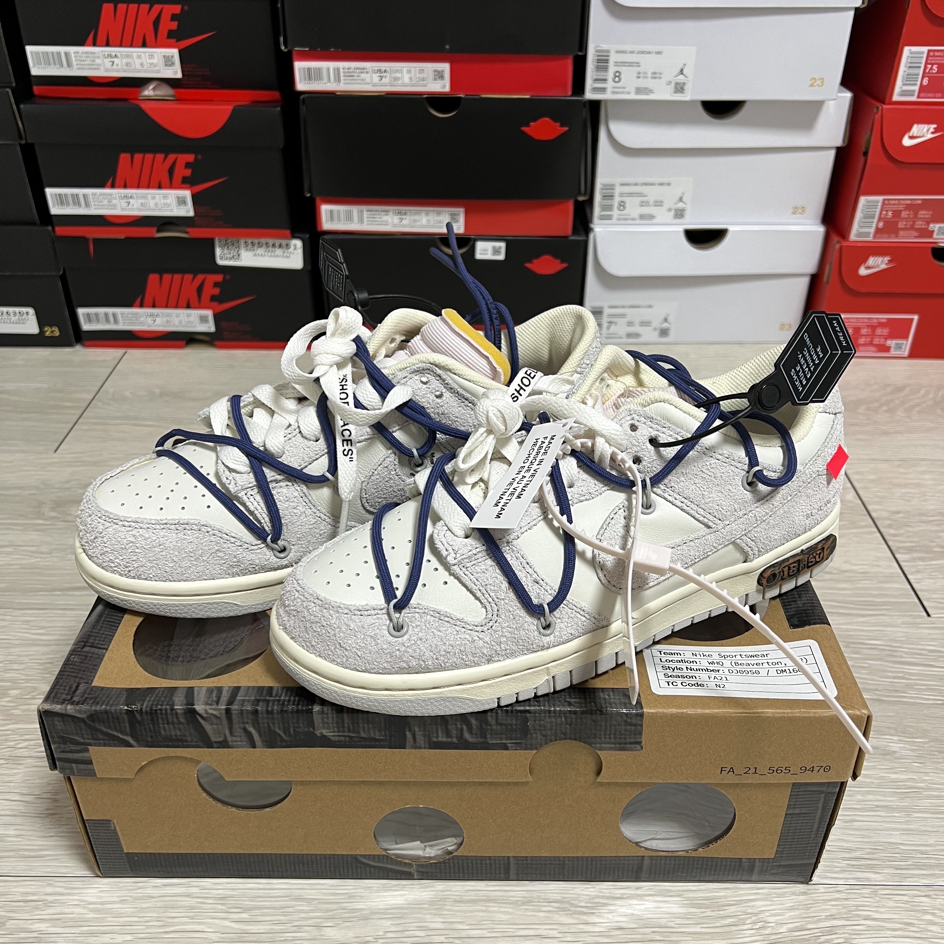 Nike x Off-White Dunk Low The 50 - Lot 18 착용 스타일 - 1