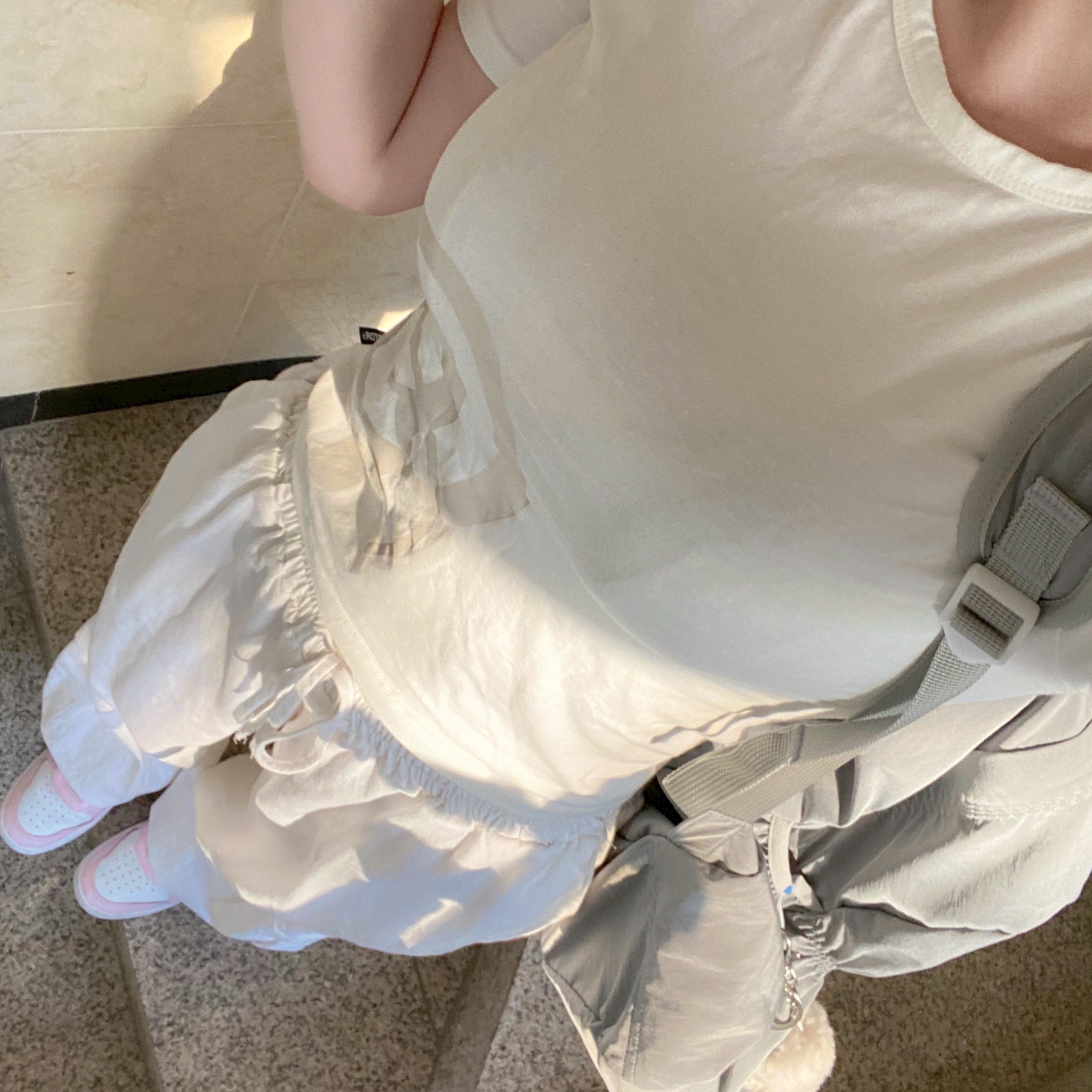 (GS) Nike Court Borough 2 SE White Pink Foam, [KREAM 단독] Monamhee Creami Keyring Cream 착용 스타일