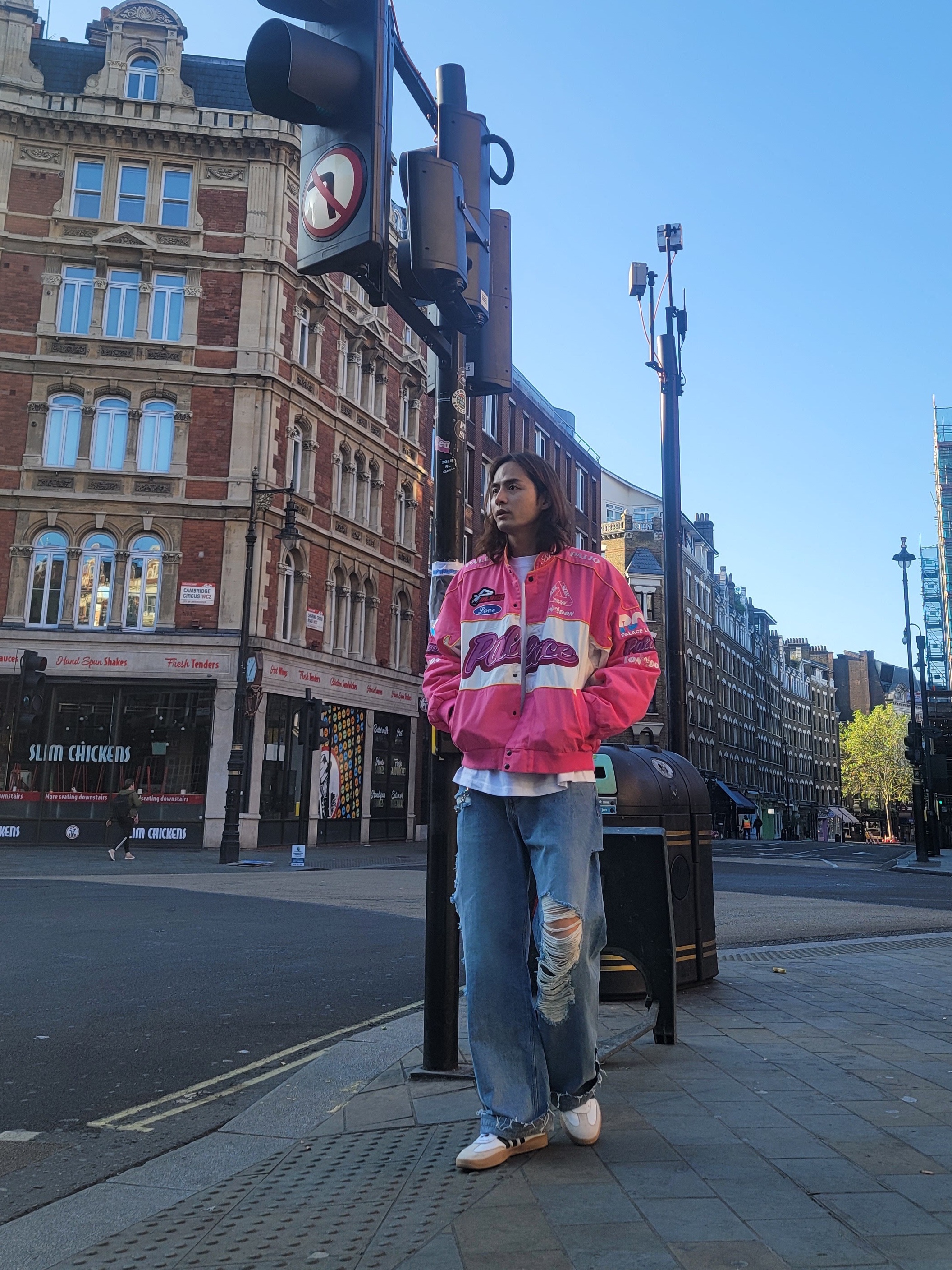 Palace Fast Cotton Jacket Pink - 23SS, Adidas x Palace Samba White Black 착용 스타일 - 1