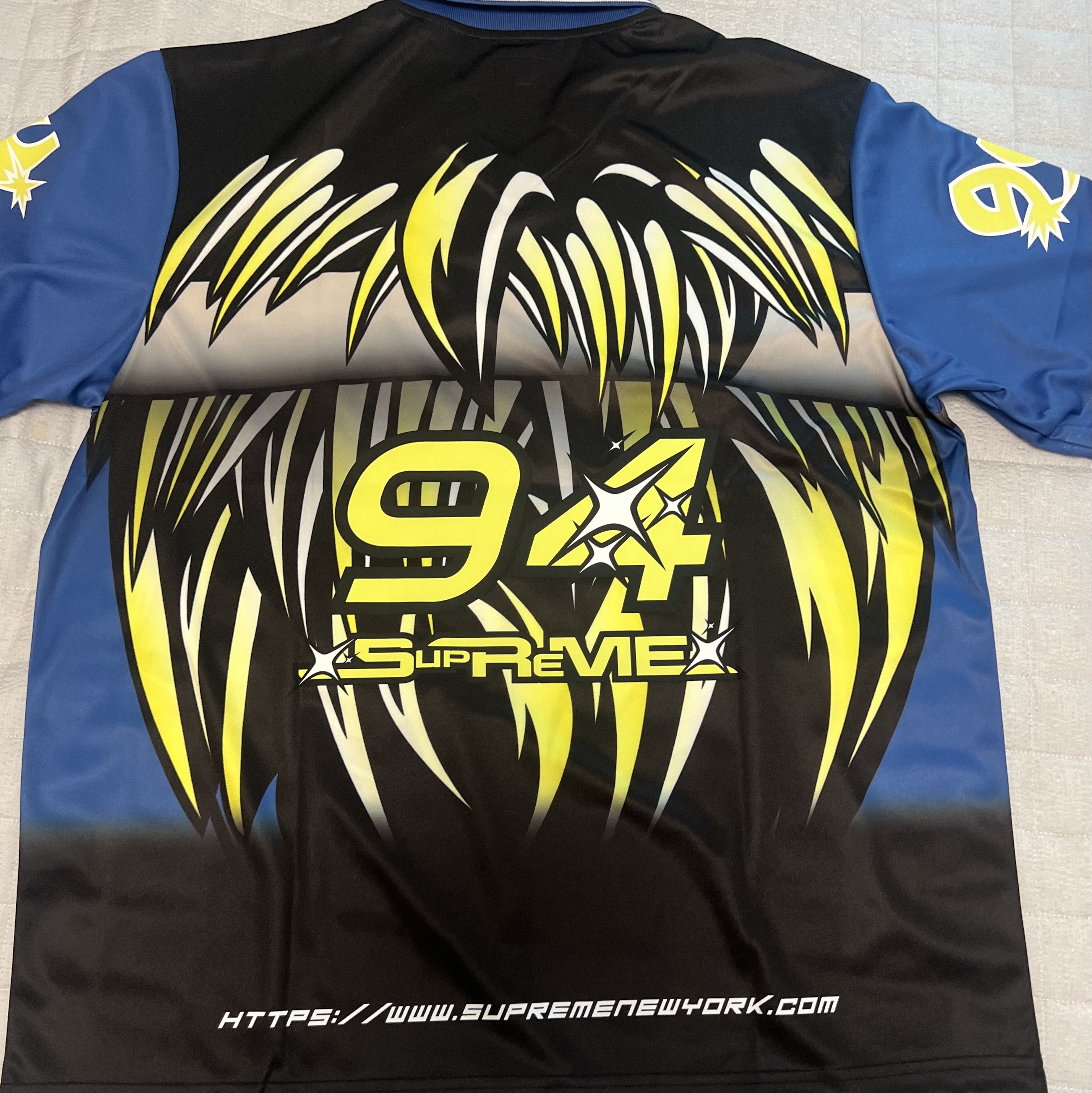 Supreme Character Soccer Jersey Blue - 23SS 착용 스타일 - 2