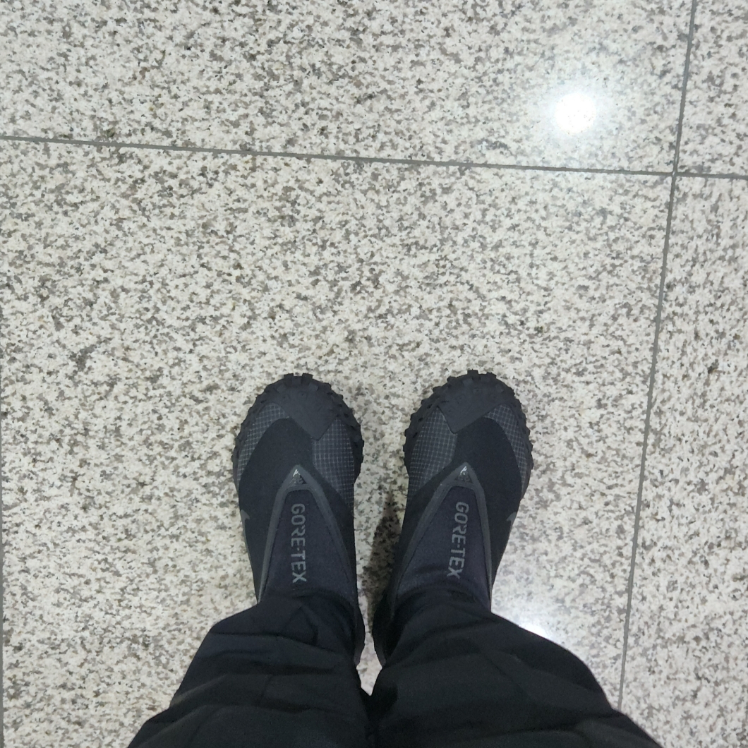 Nike ACG Mountain Fly Gore-Tex Black and Dark Grey 착용 스타일 - 1