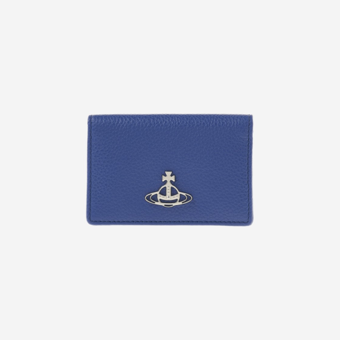 Vivienne Westwood Grain Leather Card Holder Blue 상세 이미지 1