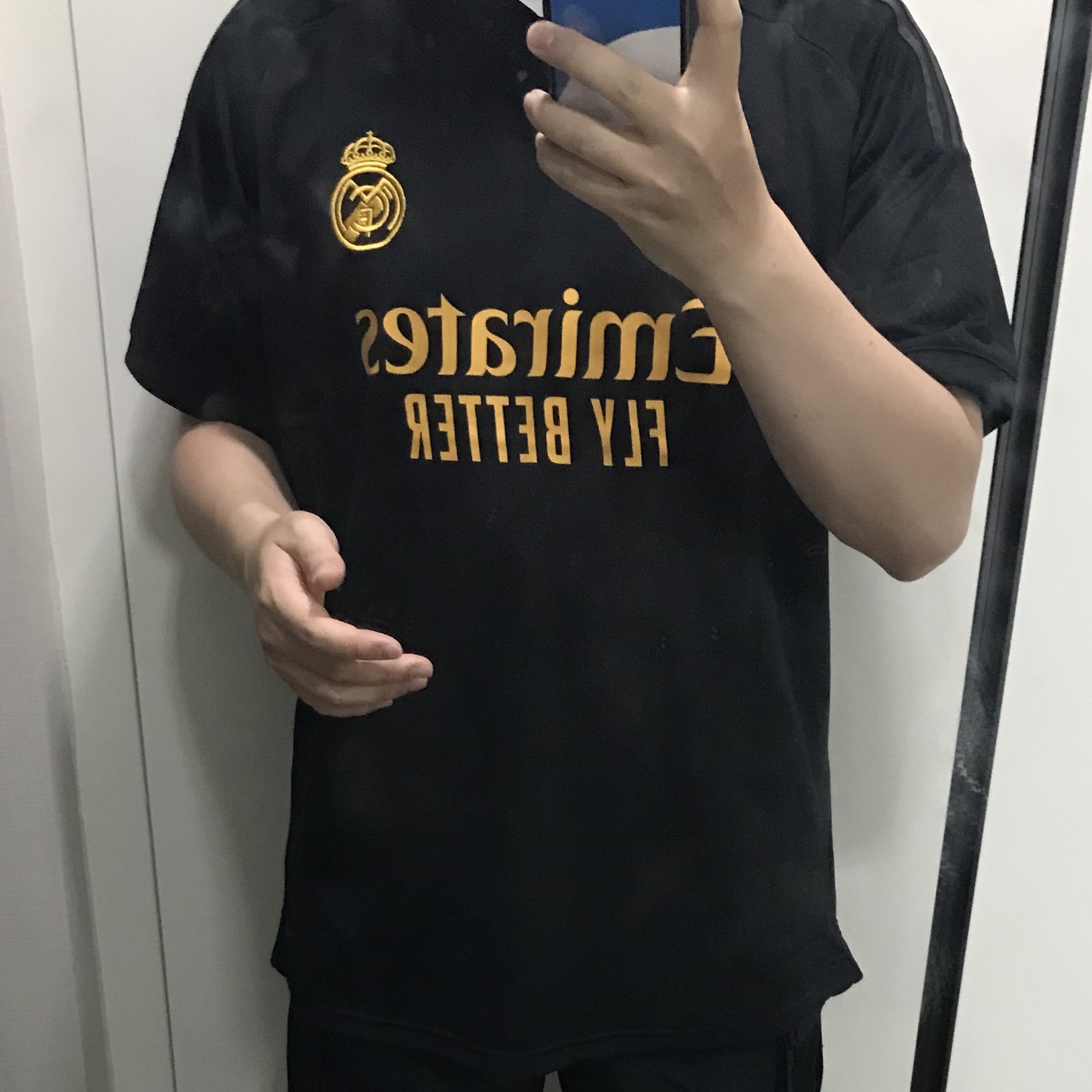 Adidas Real Madrid 2023/24 3rd Jersey Black - KR Sizing (Non Marking Ver.) 착용 스타일