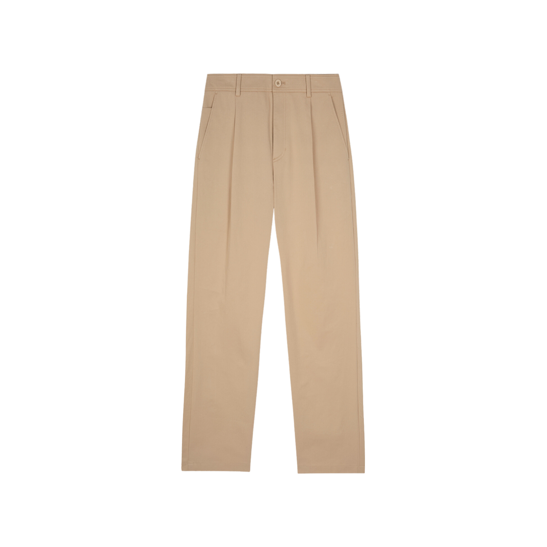 Maison Kitsune Script Pintuck Pants Dark Beige 상세 이미지 1