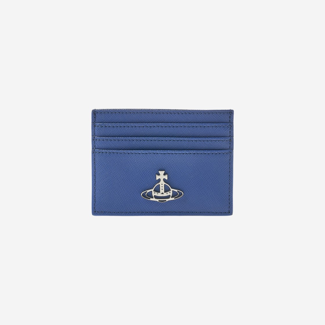 Vivienne Westwood Saffiano Leather Logo Card Holder Blue 상세 이미지 1