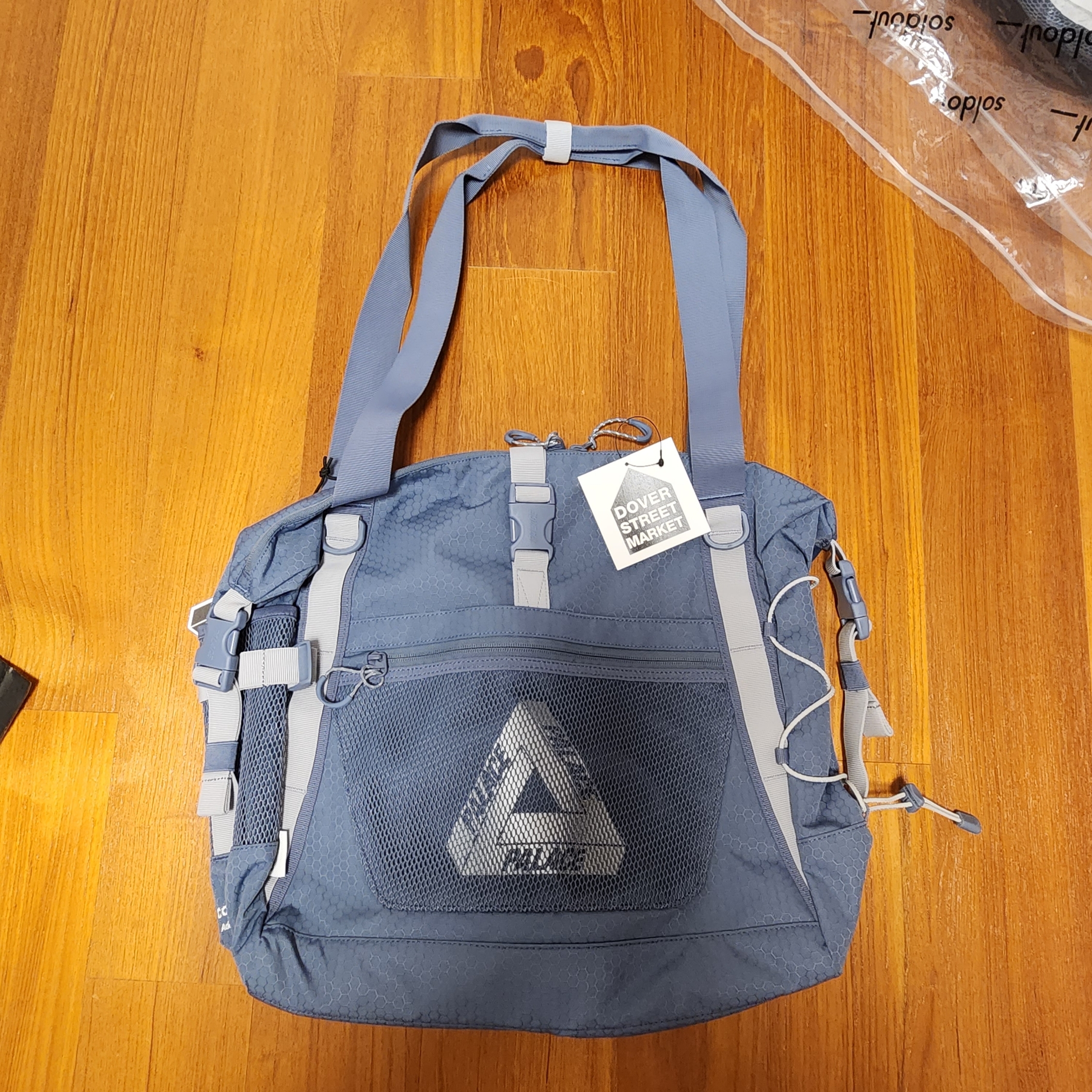 Palace Cordura Eco Hex Ripstop Shoulder Bag Slate Grey - 23FW 착용 스타일 - 1