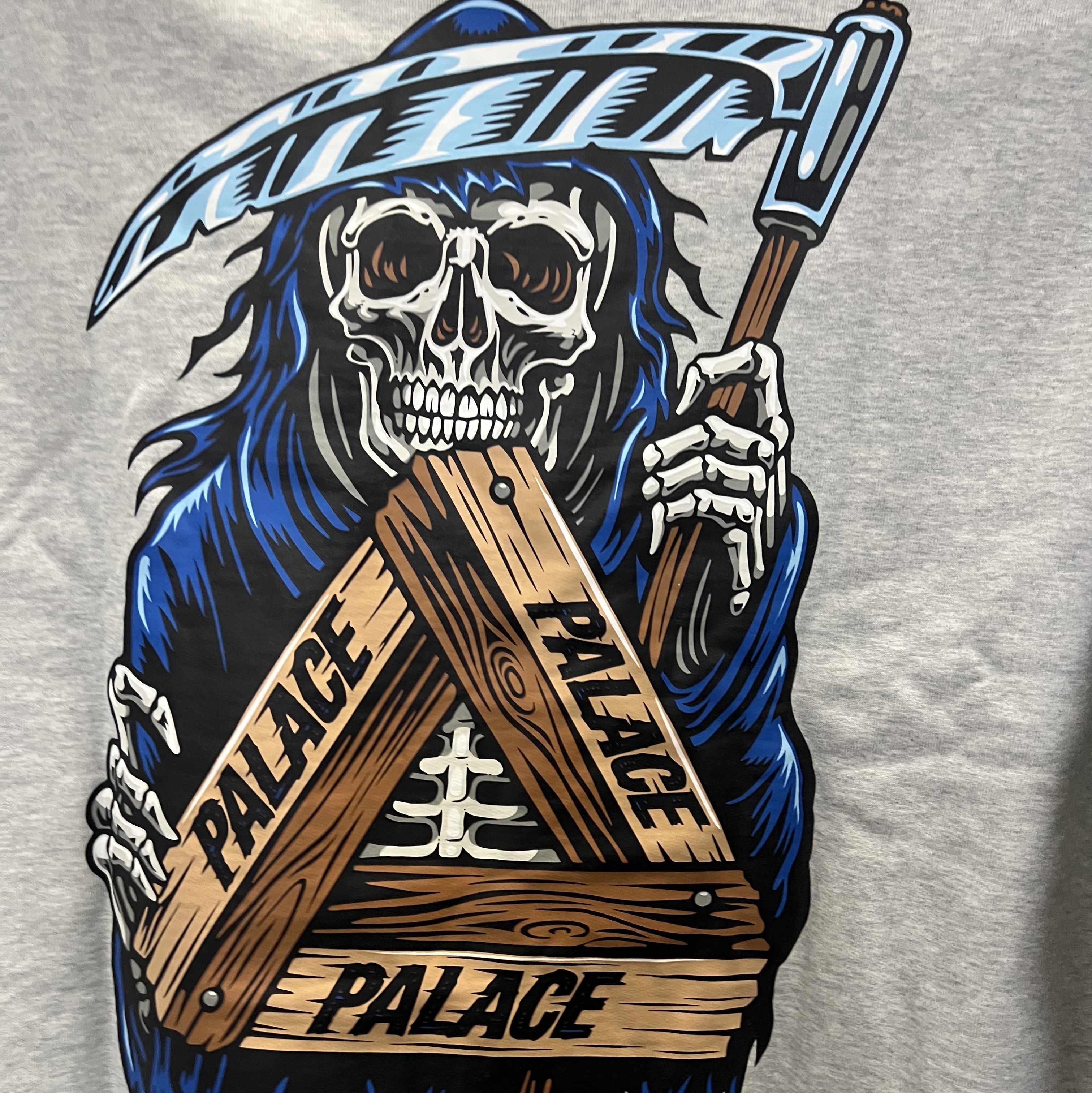 Palace Reaper Hood Grey Marl - 23FW 착용 스타일