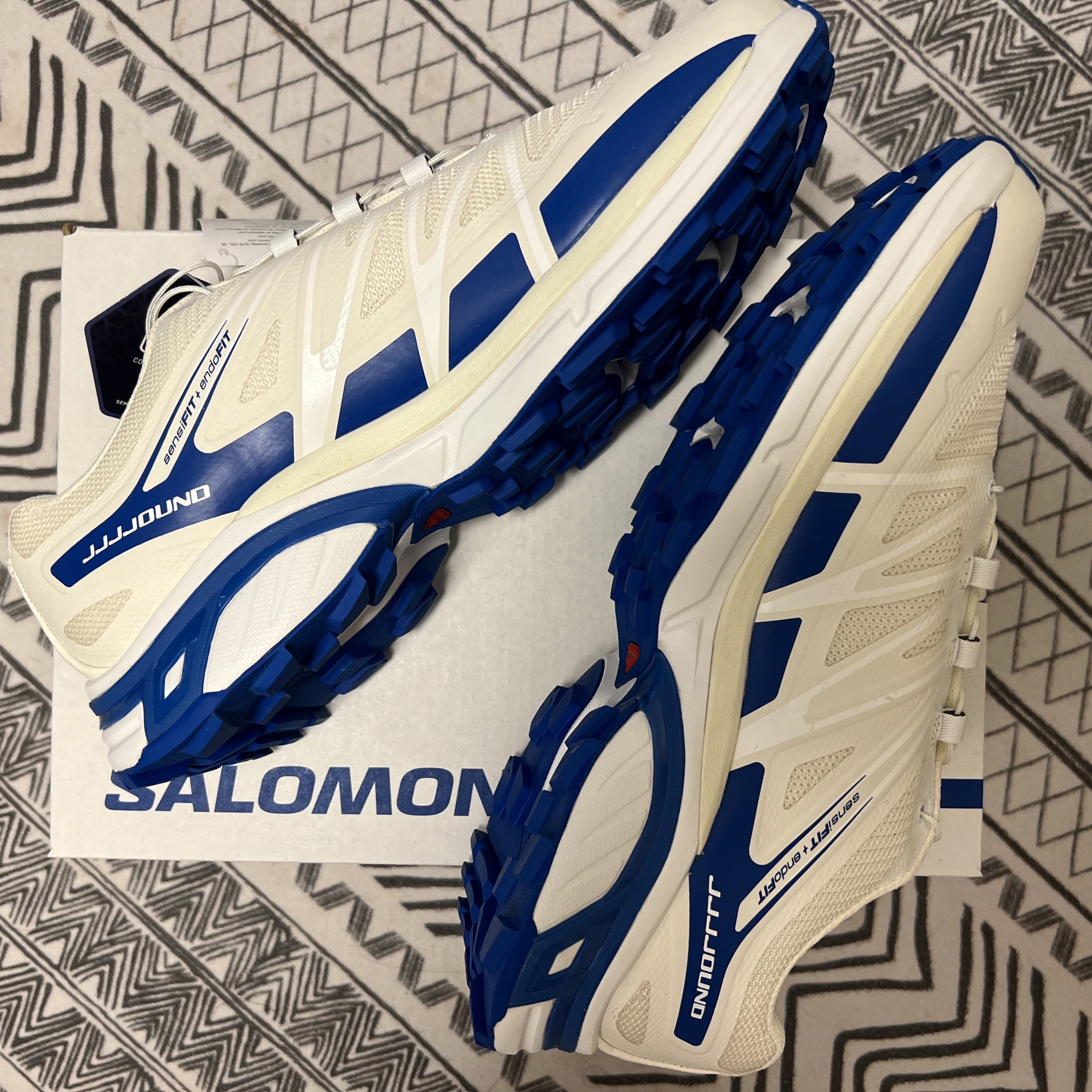 Salomon x JJJJound XT-Wings 2 White Lapis Blue 착용 스타일