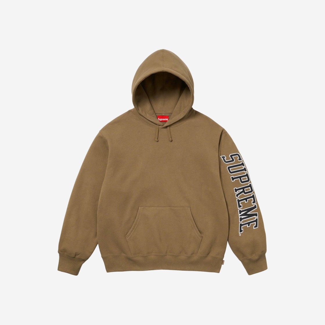 Supreme Sleeve Arc Hooded Sweatshirt Dark Khaki - 23FW 상세 이미지 1