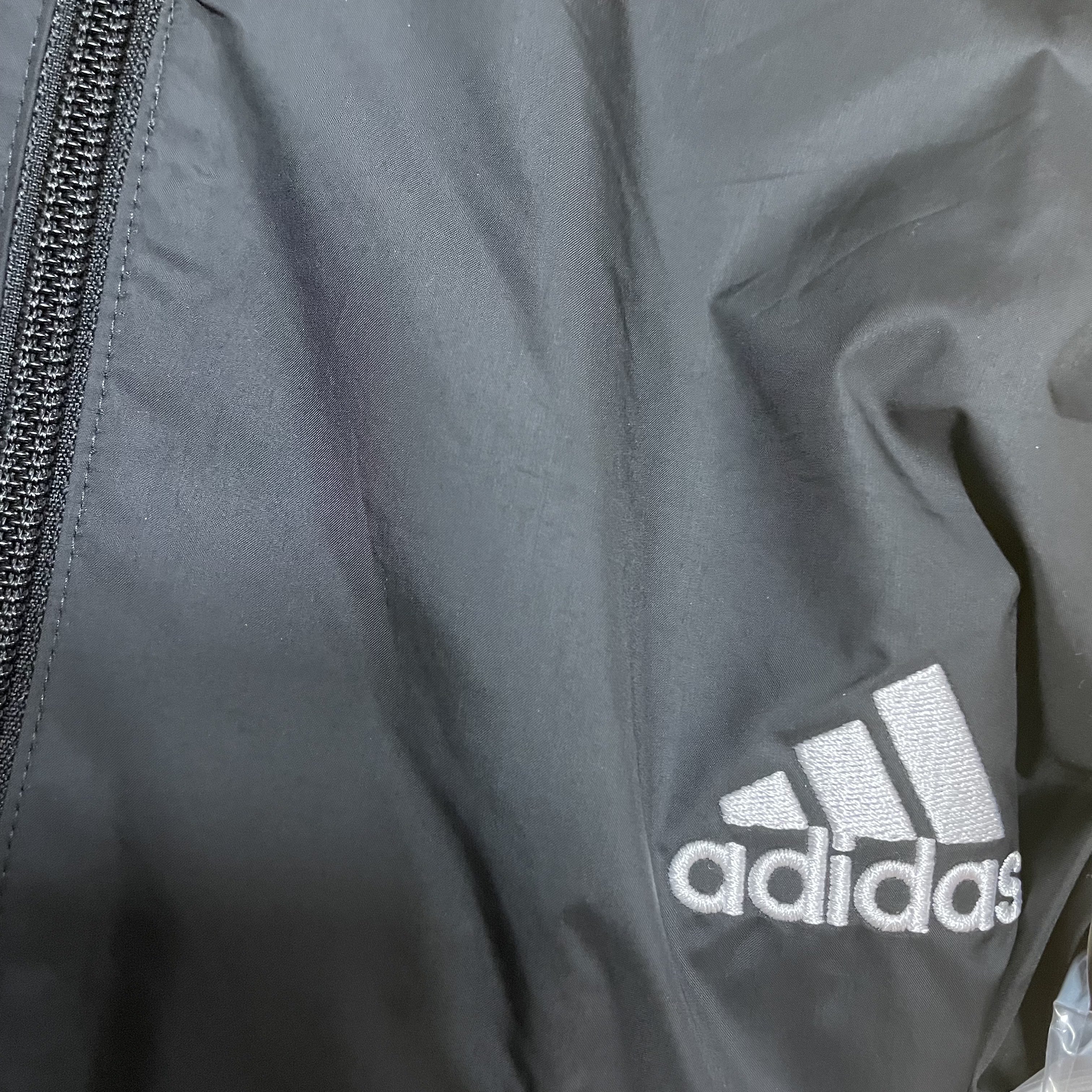 Adidas Essential 3S Woven Windbreaker Jacket Black - KR Sizing 착용 스타일 - 1