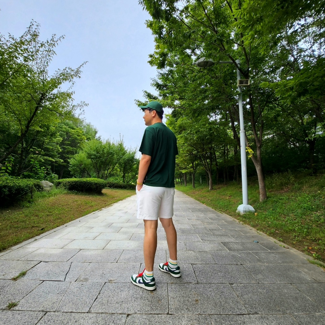 (W) Nike Dunk Low Gorge Green 착용 스타일