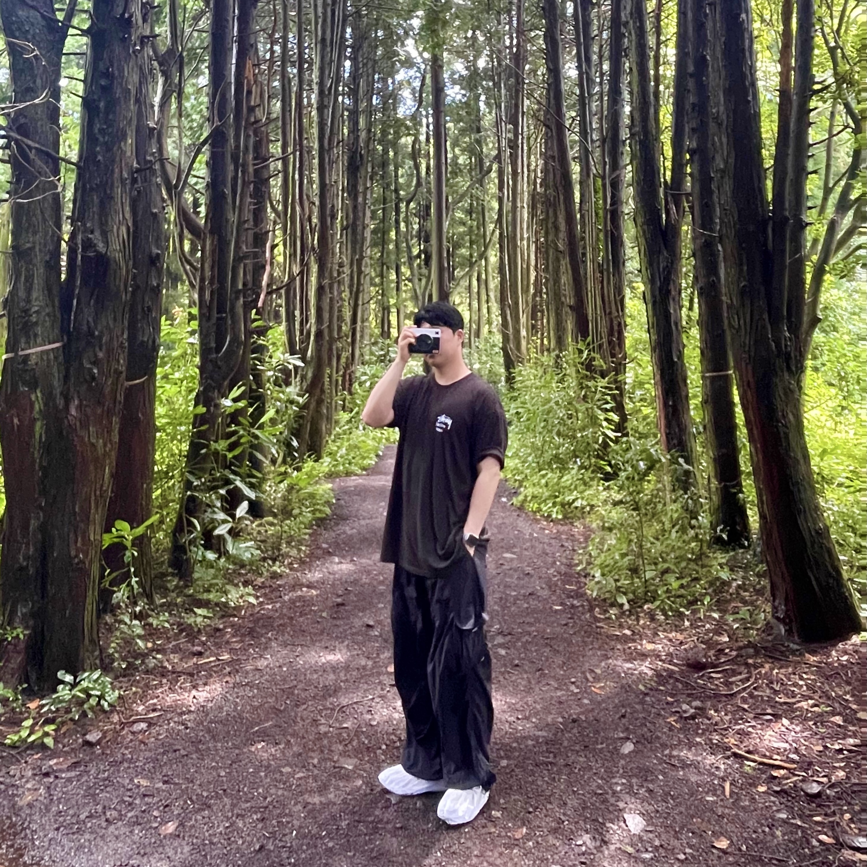 Stussy x Martine Rose Collage Pigment Dyed T-Shirt Black 착용 스타일 - 2