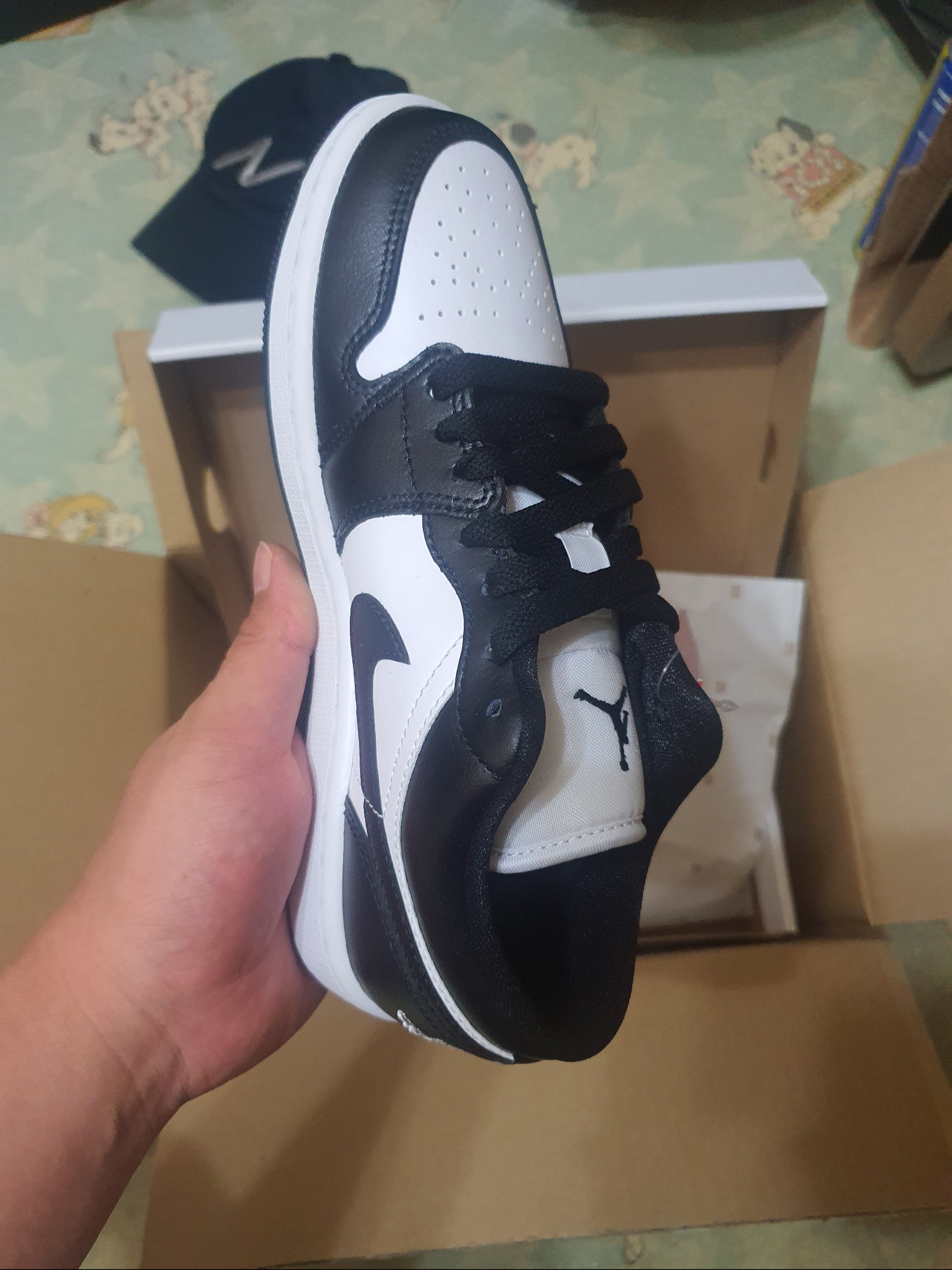 (W) Jordan 1 Low Black and White 착용 스타일