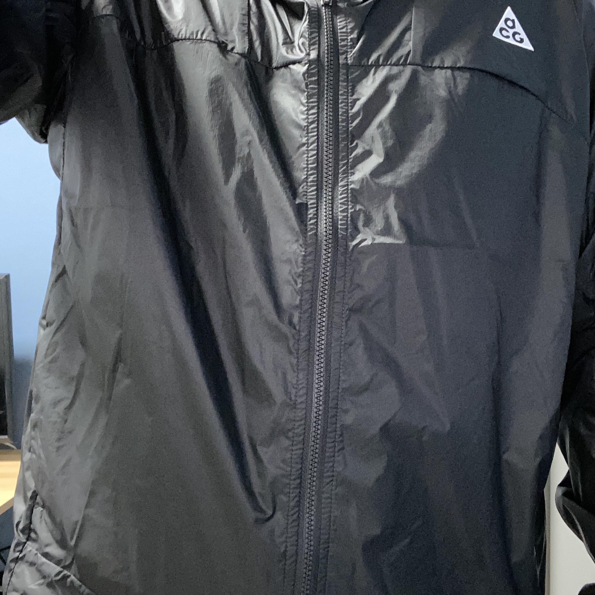 Nike ACG Cinder Cone Windproof Jacket Black Anthracite - Asia 착용 스타일