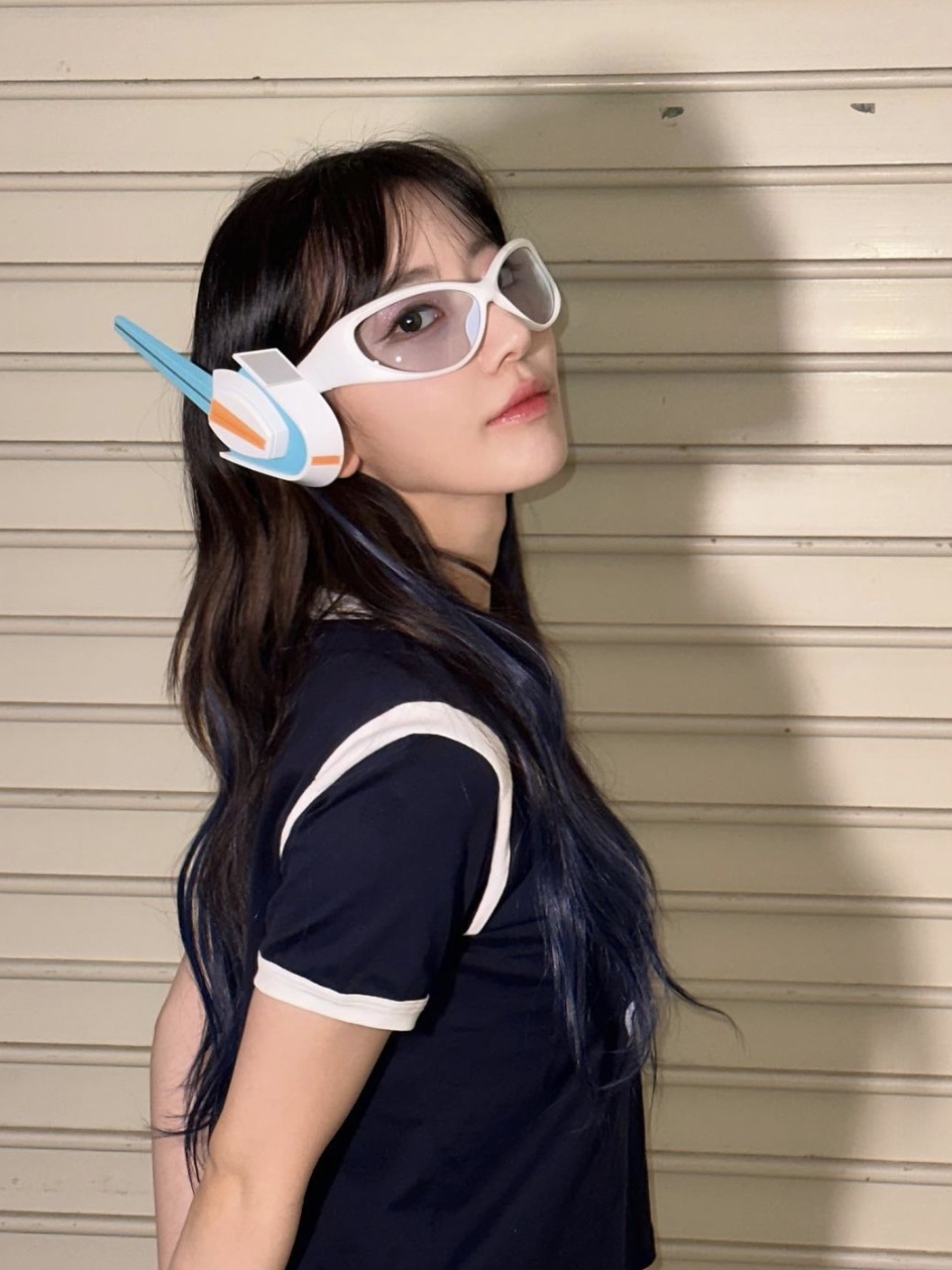 Gentle Monster x Overwatch 2 Tokki WM White 착용 스타일 - 1