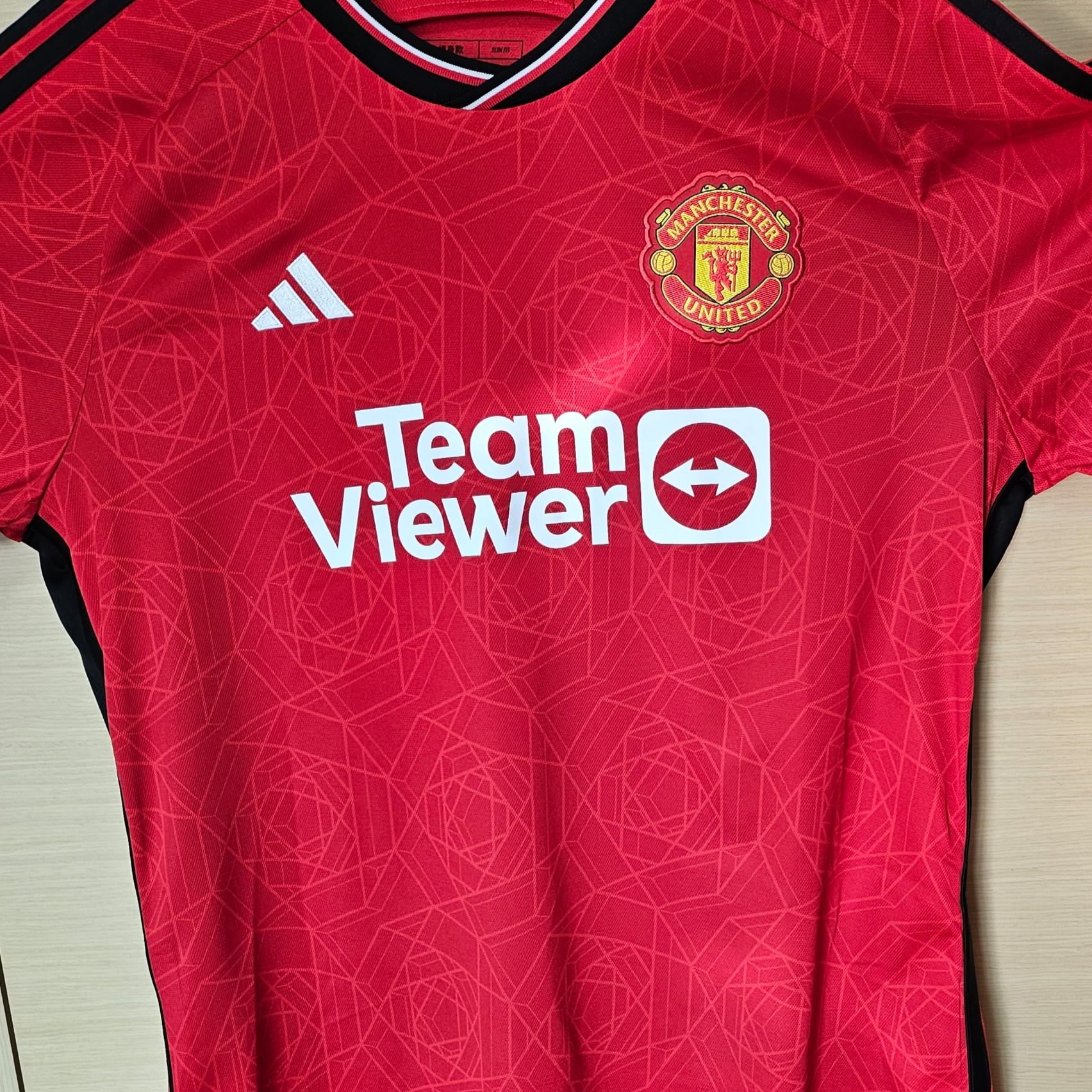 Adidas Manchester United 2023/24 Home Jersey Team Collegiate Red - KR Sizing (Non Marking Ver.) 착용 스타일