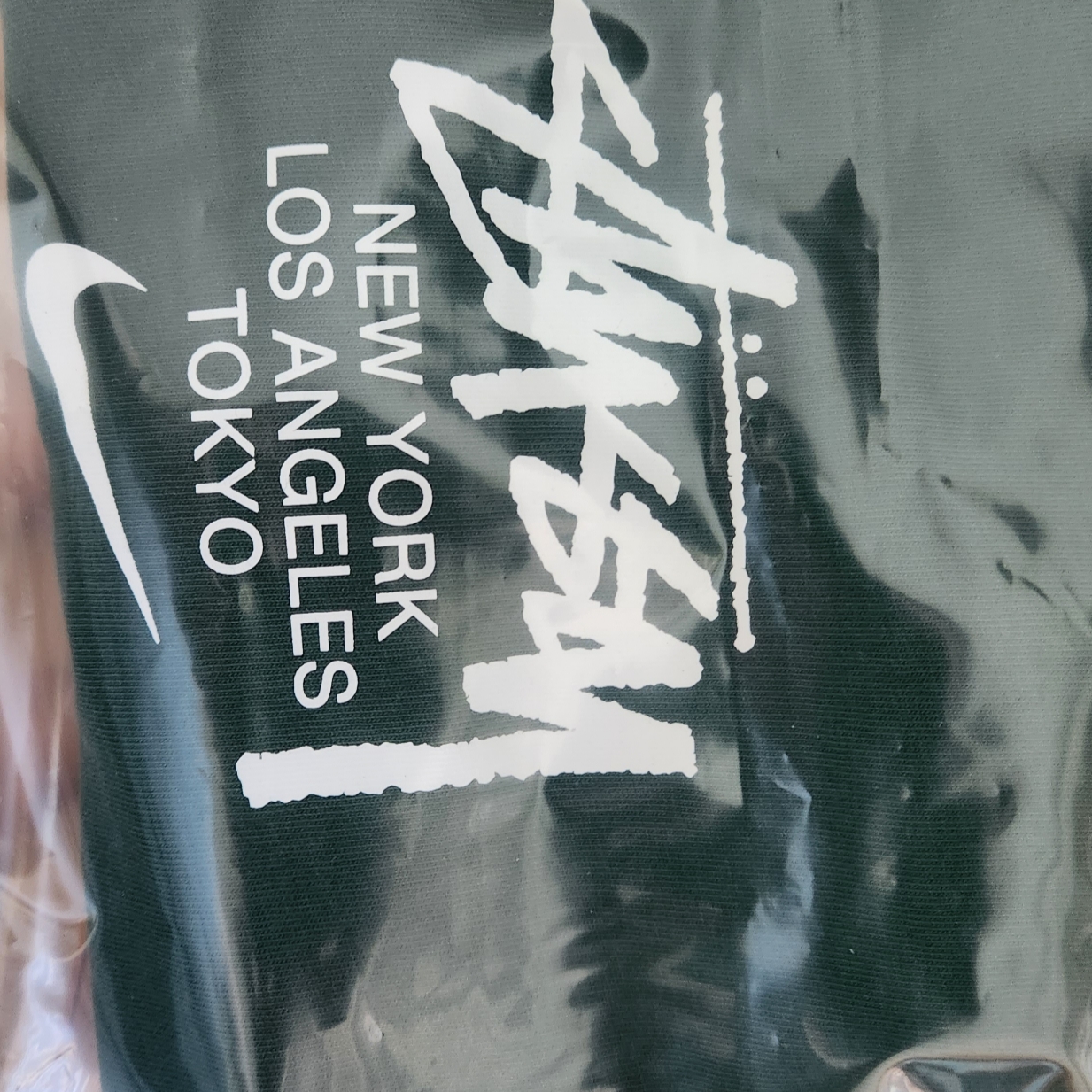 Nike x Stussy WT T-Shirt Green - Asia 착용 스타일