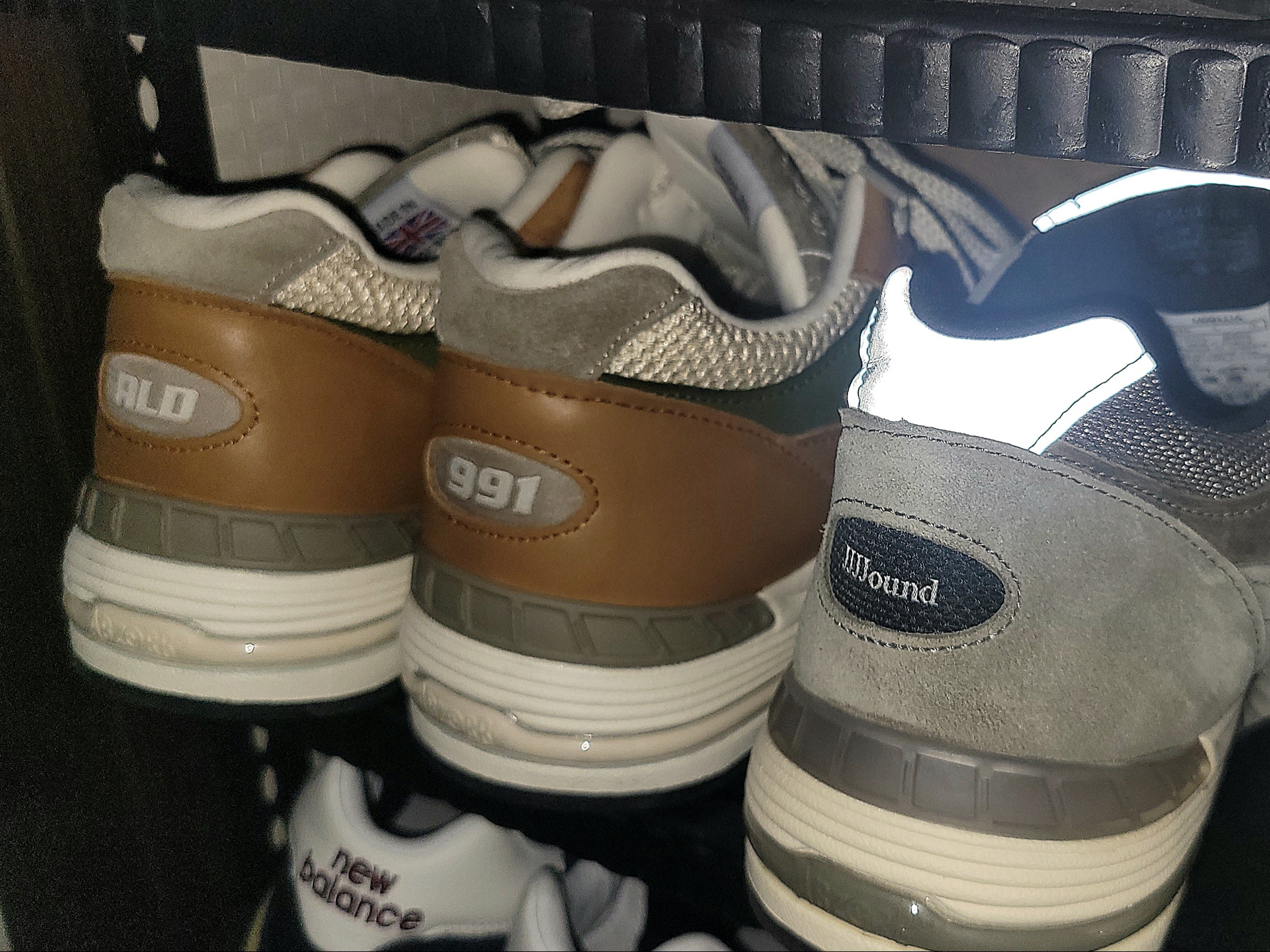 New Balance x JJJJound 991 Made in UK Grey, New Balance x Aime Leon Dore 991 Made in UK Tan 착용 스타일