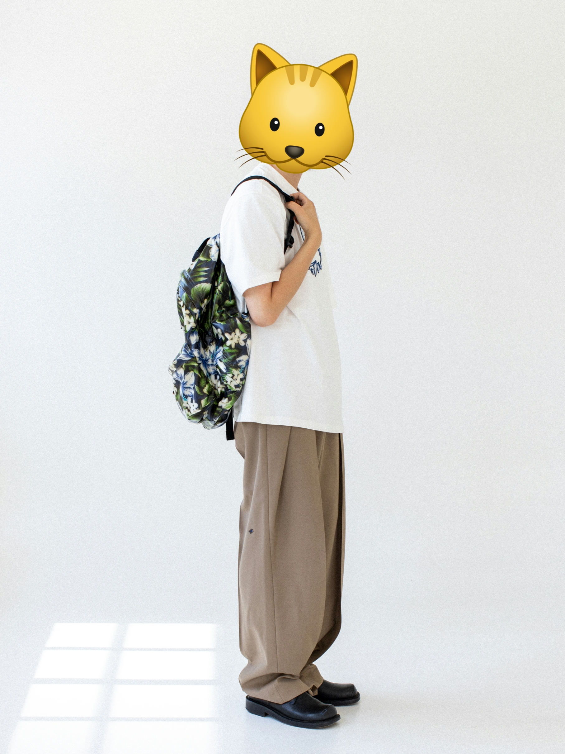 Ader Error Butterfy Logo T-Shirt White 착용 스타일 - 1