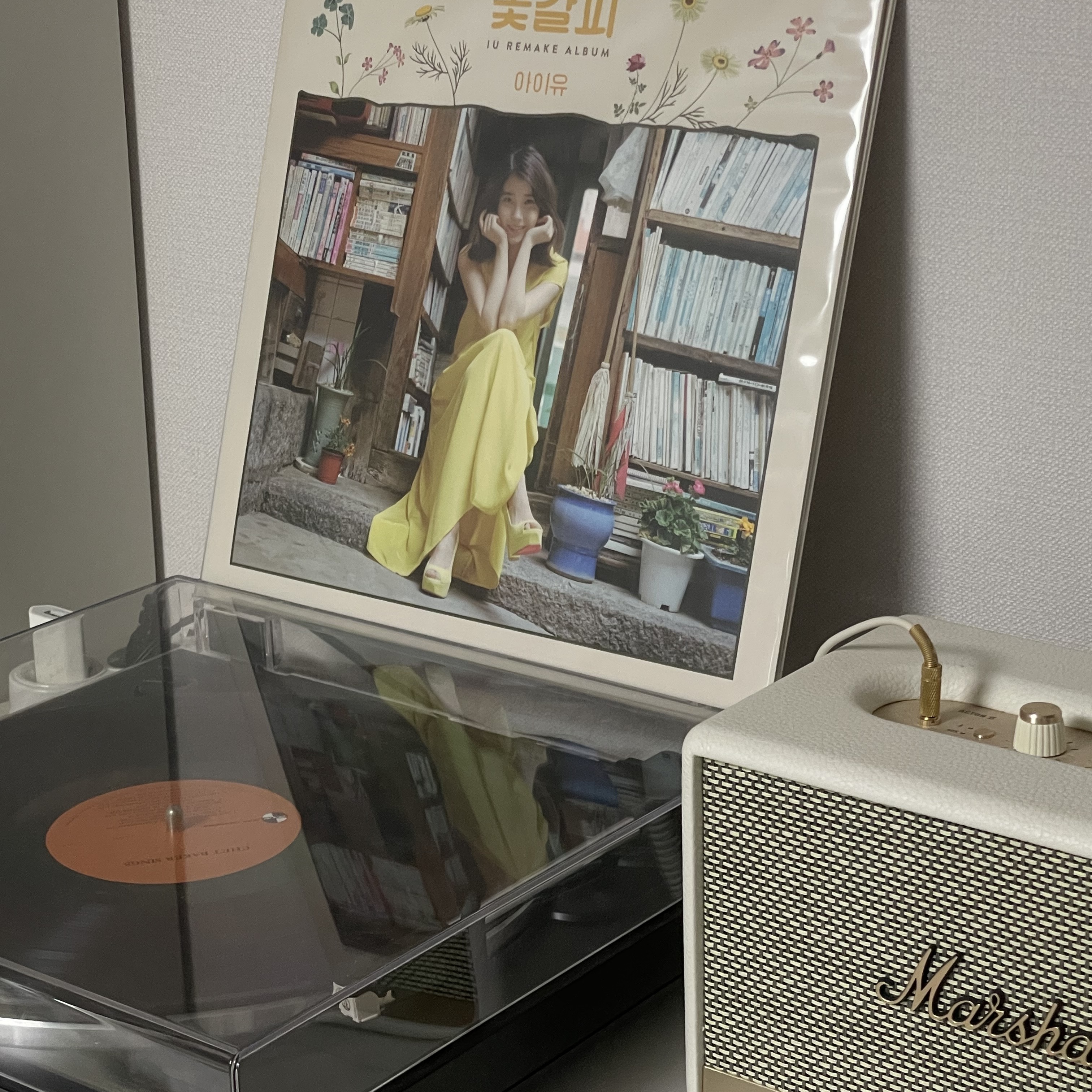 IU Remake Album A Flower Bookmark (Edam Ver.) LP 착용 스타일
