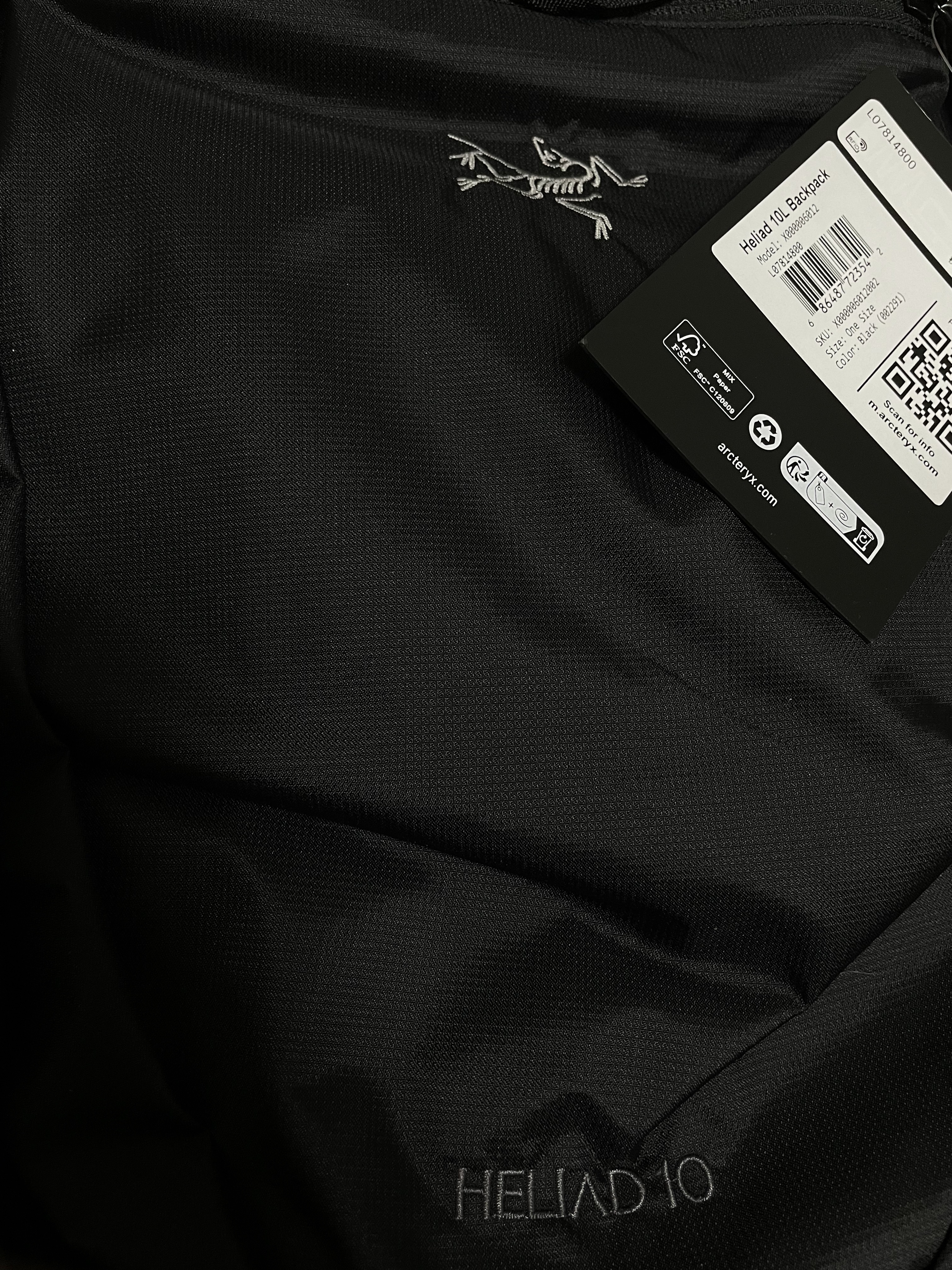 Arc'teryx Heliad 10 Backpack Black 착용 스타일