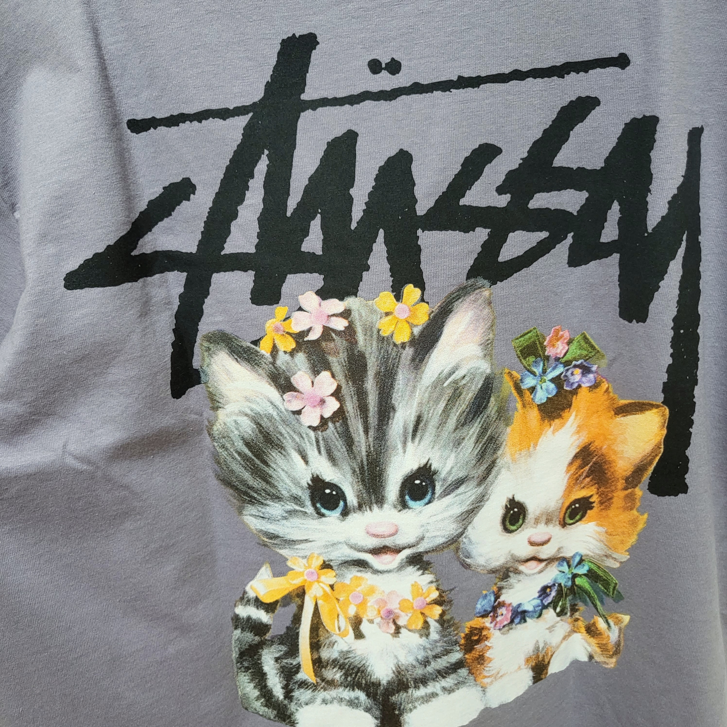 Stussy Kittens T-Shirt Mauve 착용 스타일