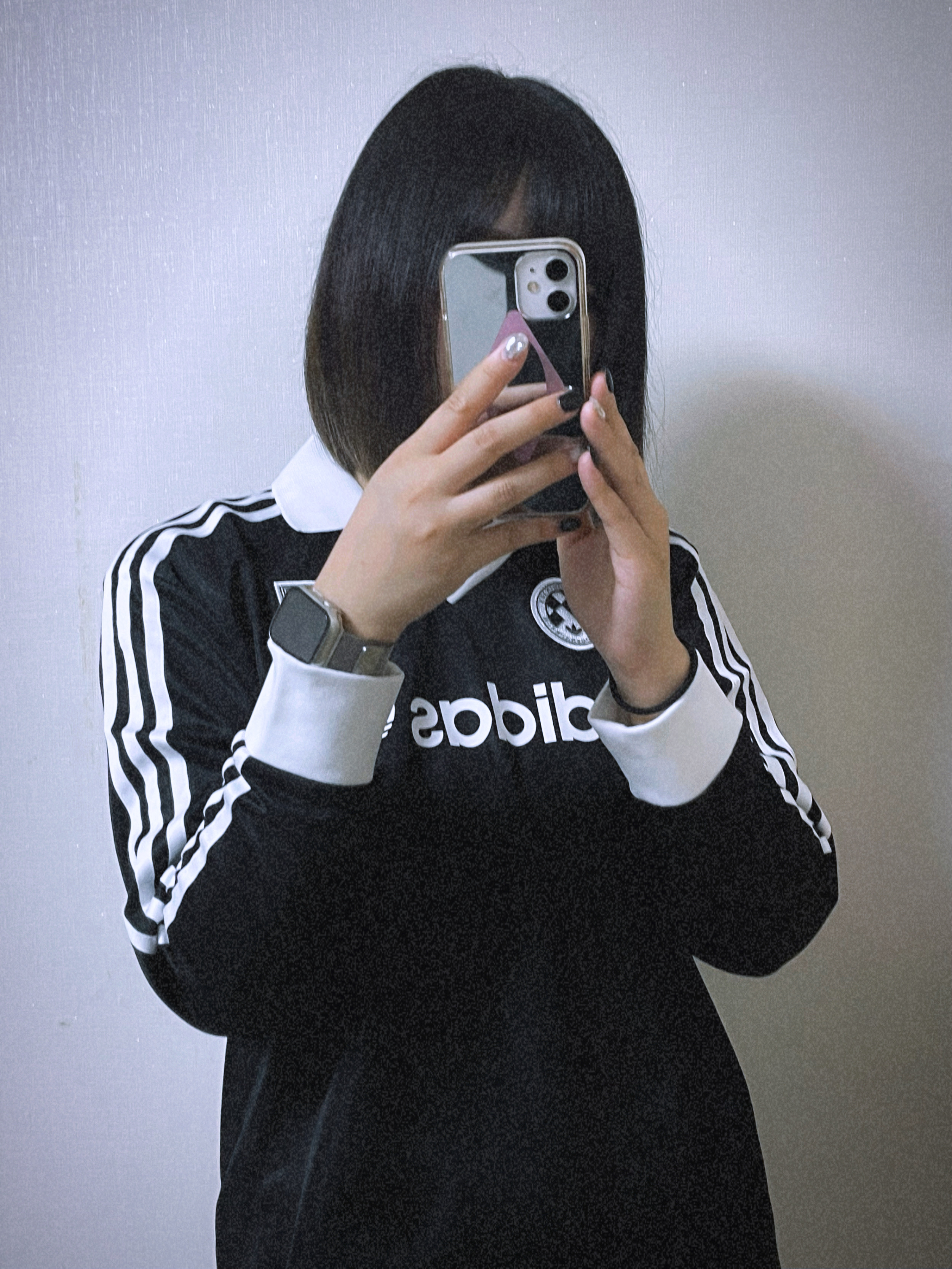 (W) Adidas Football Long Sleeve T-Shirt Black - KR Sizing, Adidas Samba ADV Black 착용 스타일 - 1