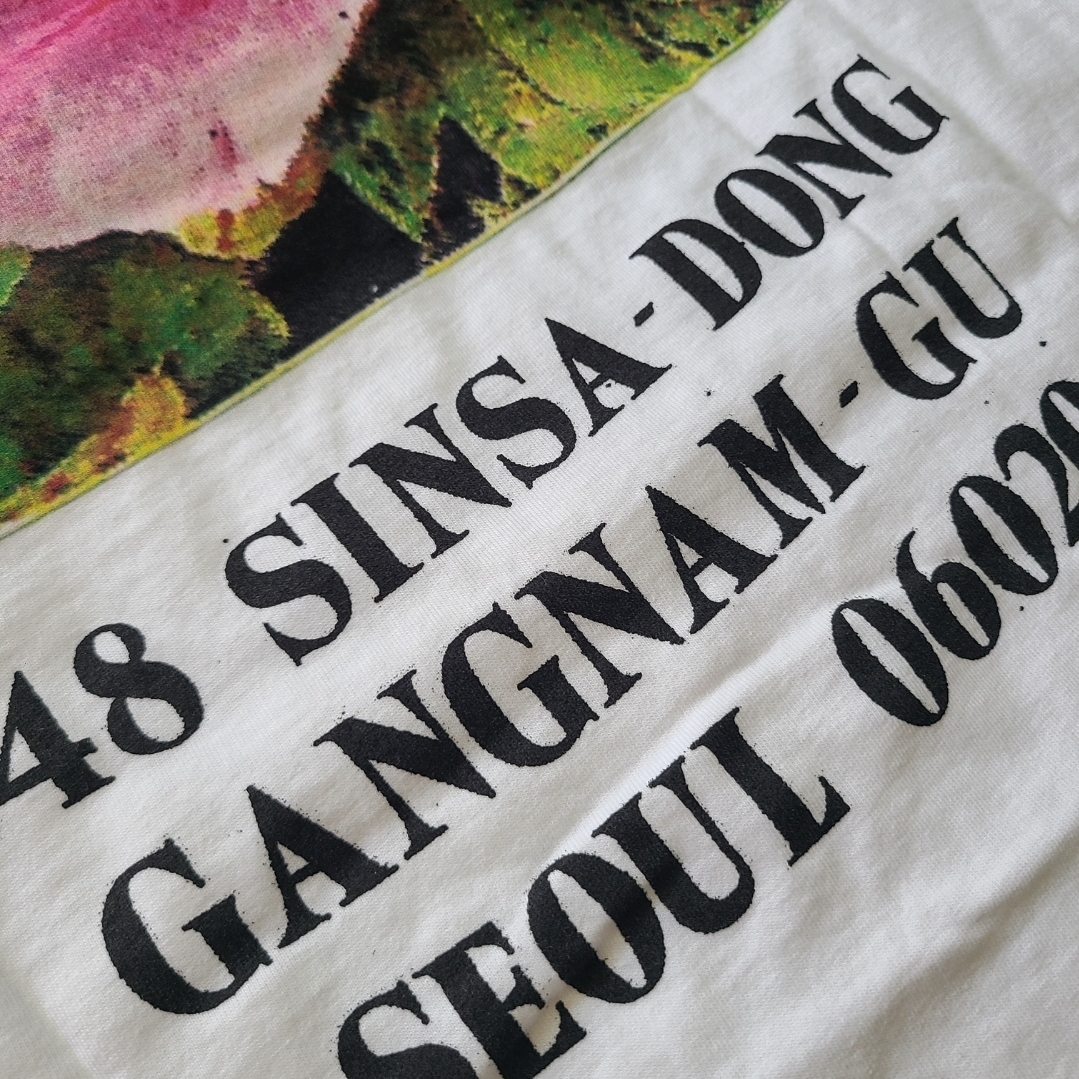 Supreme Seoul Box Logo T-Shirt White - 23FW 착용 스타일 - 3