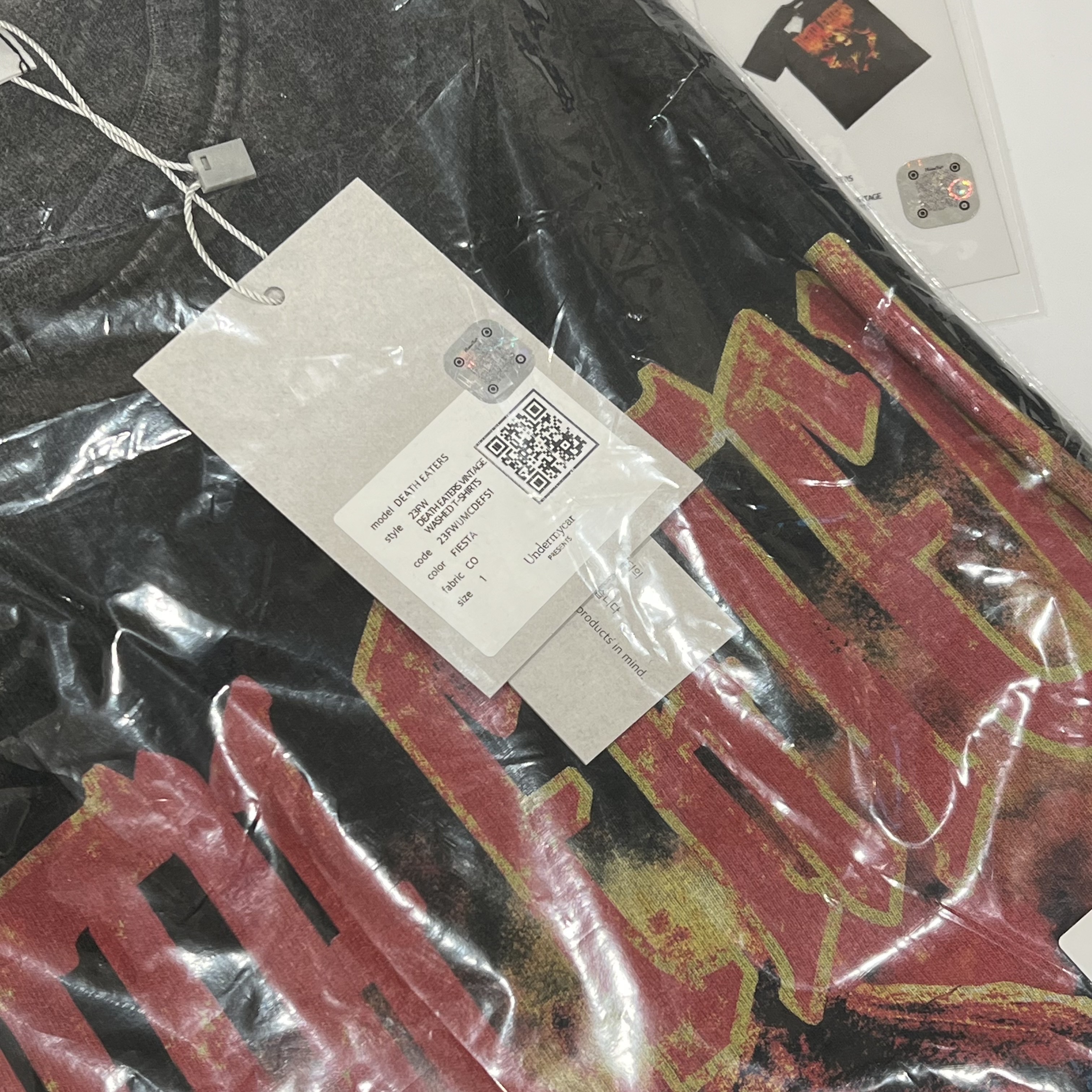 Undermycar Death Eaters Vintage Washed T-Shirt Fiesta - 23FW 착용 스타일