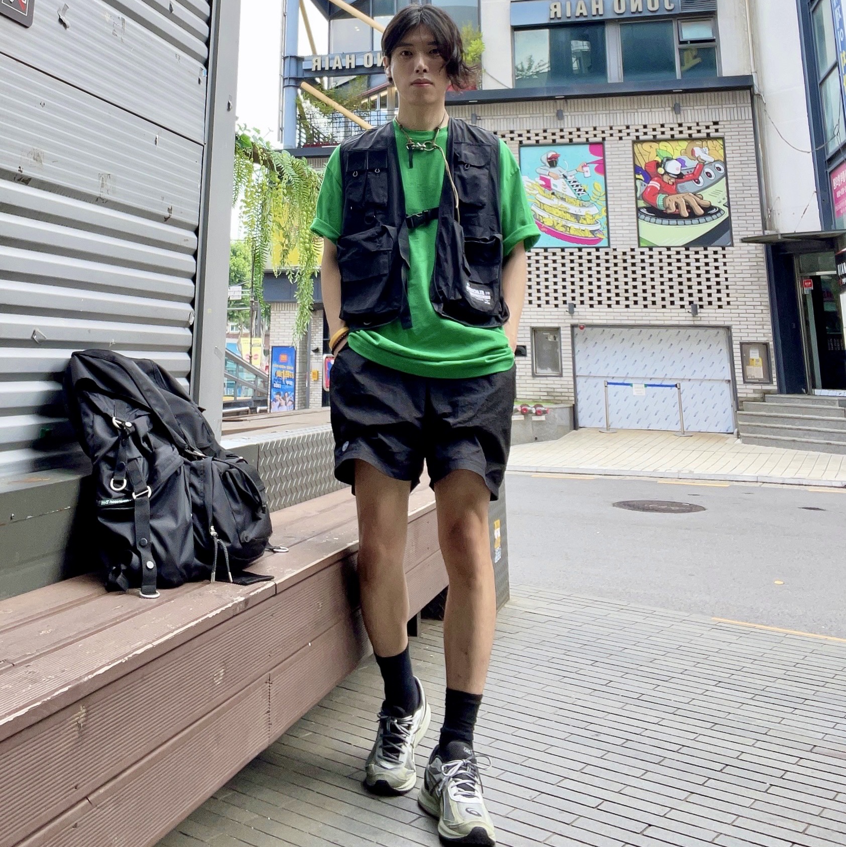 Asics Jog 100 S Sheet Rock - 2E Wide 착용 스타일 - 2