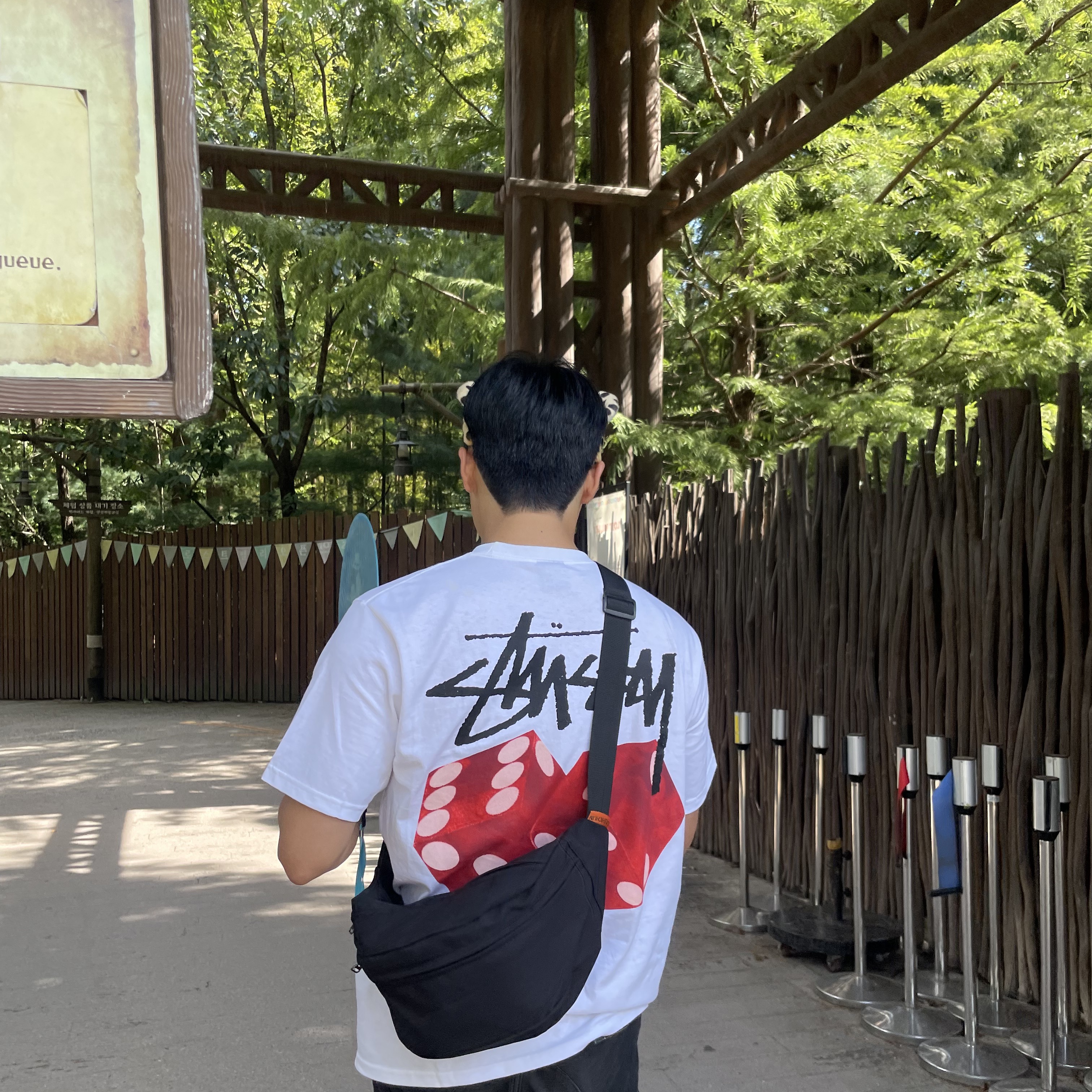 Stussy Diced Out T-Shirt White 착용 스타일
