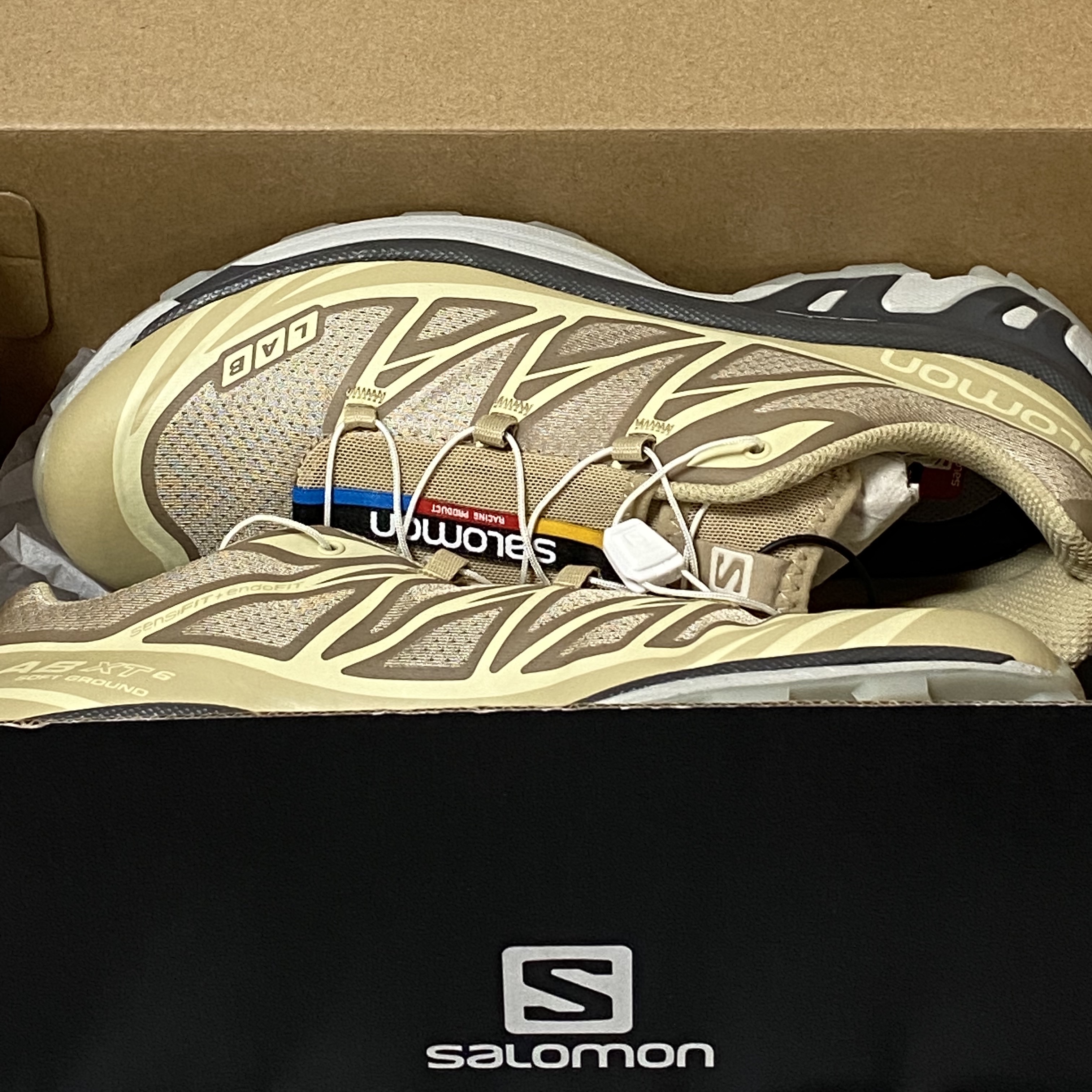 Salomon XT-6 Clear Safari Vanila Ice 착용 스타일 - 2