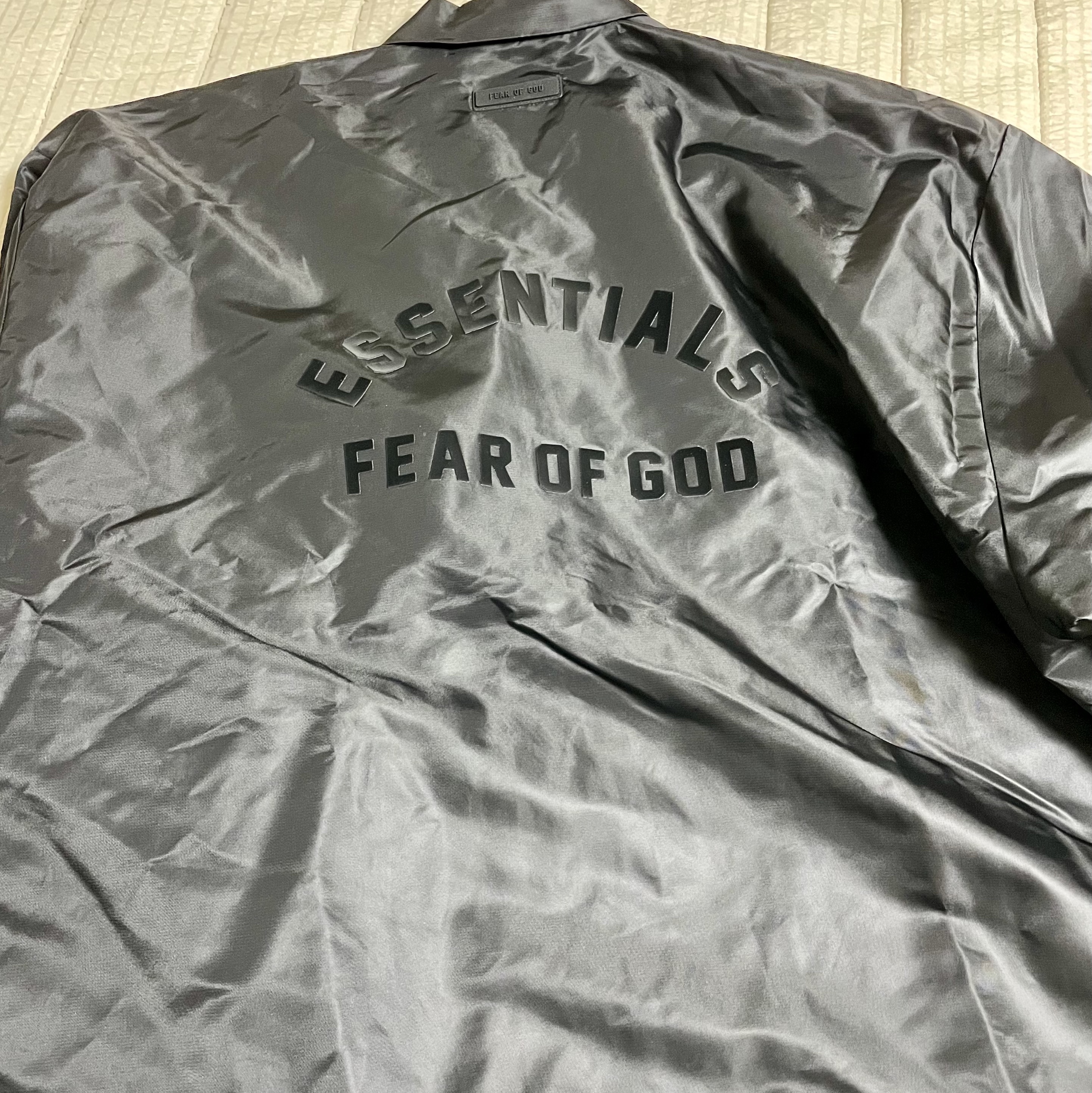 Essentials The Black Collection Coaches Jacket Black - 23SS 착용 스타일