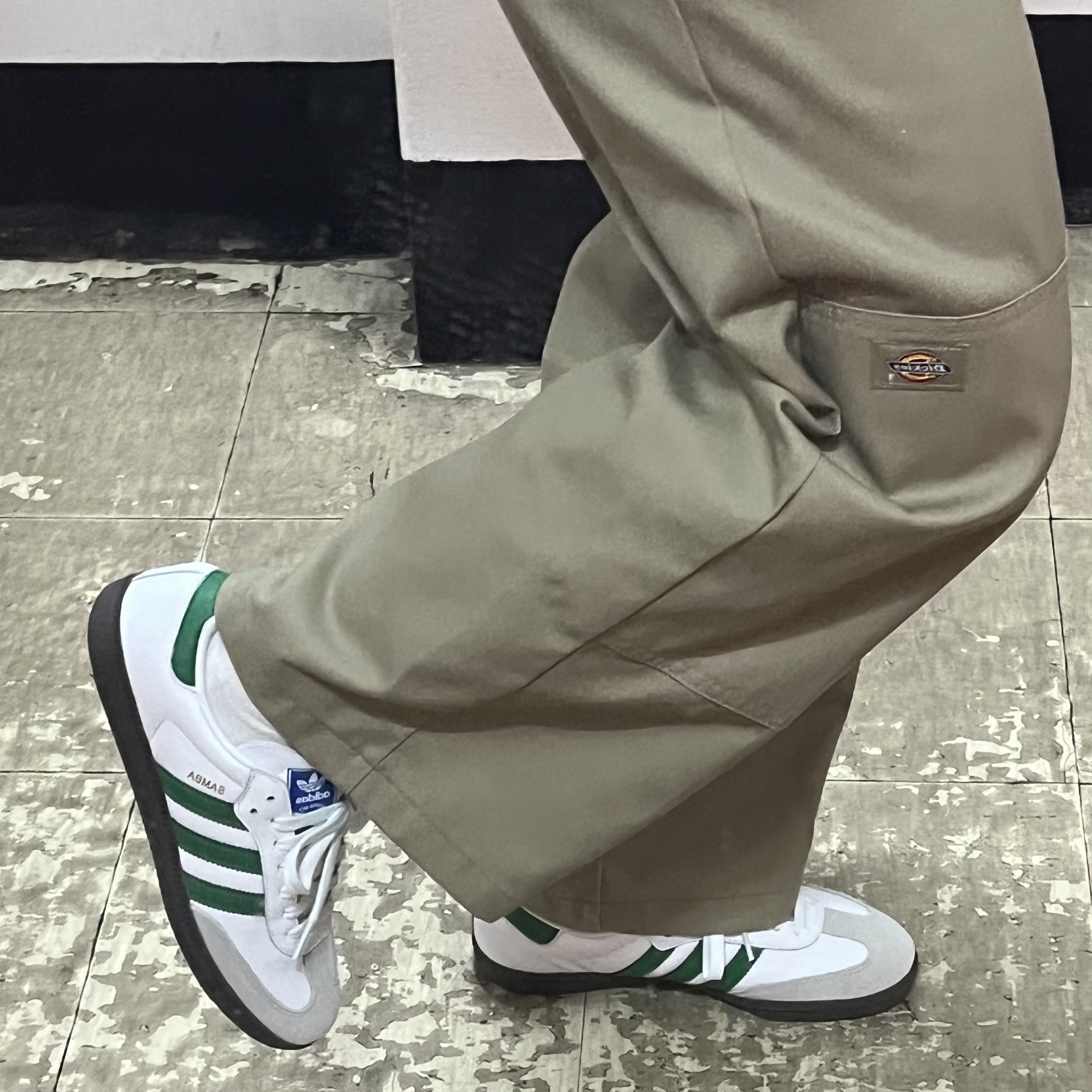 Adidas Samba OG White Green 착용 스타일