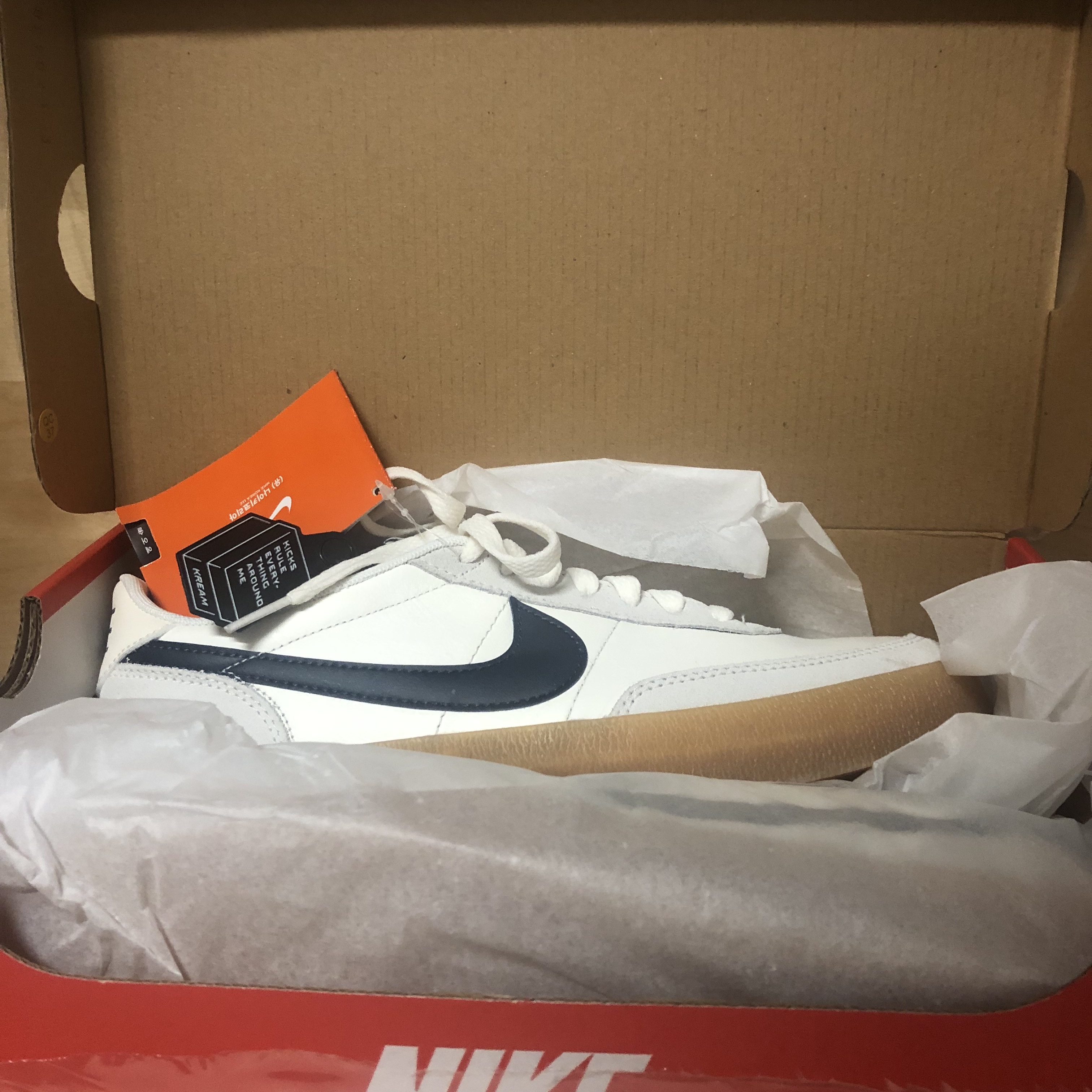 Nike x J.Crew Killshot 2 Sail Midnight Navy 착용 스타일
