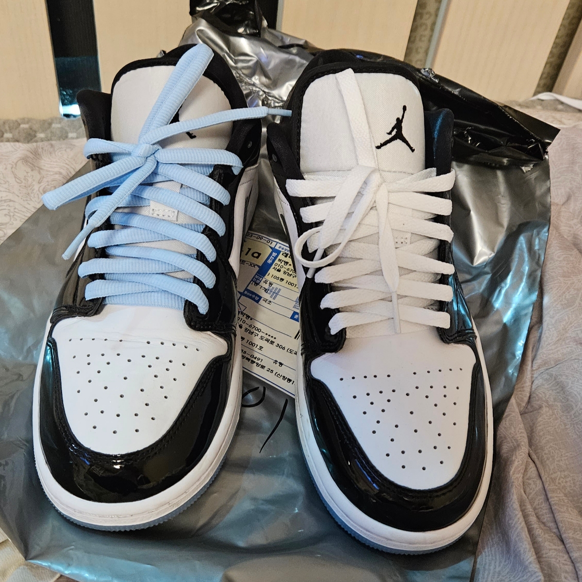 Jordan 1 Low SE Concord 착용 스타일 - 1
