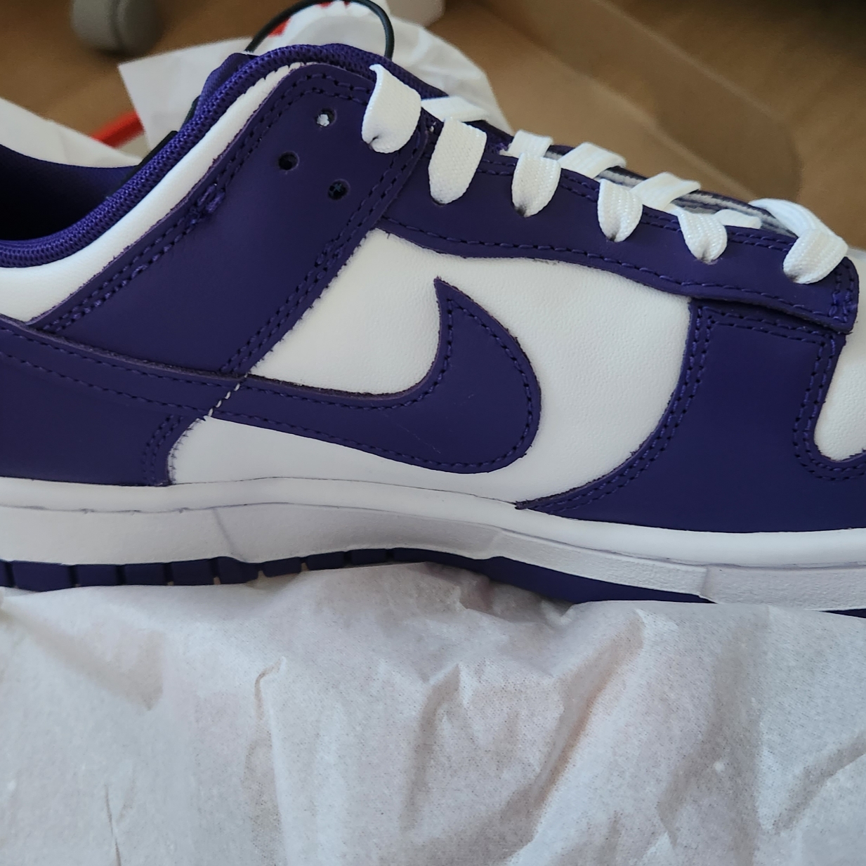 Nike Dunk Low Retro Championship Court Purple 착용 스타일 - 4