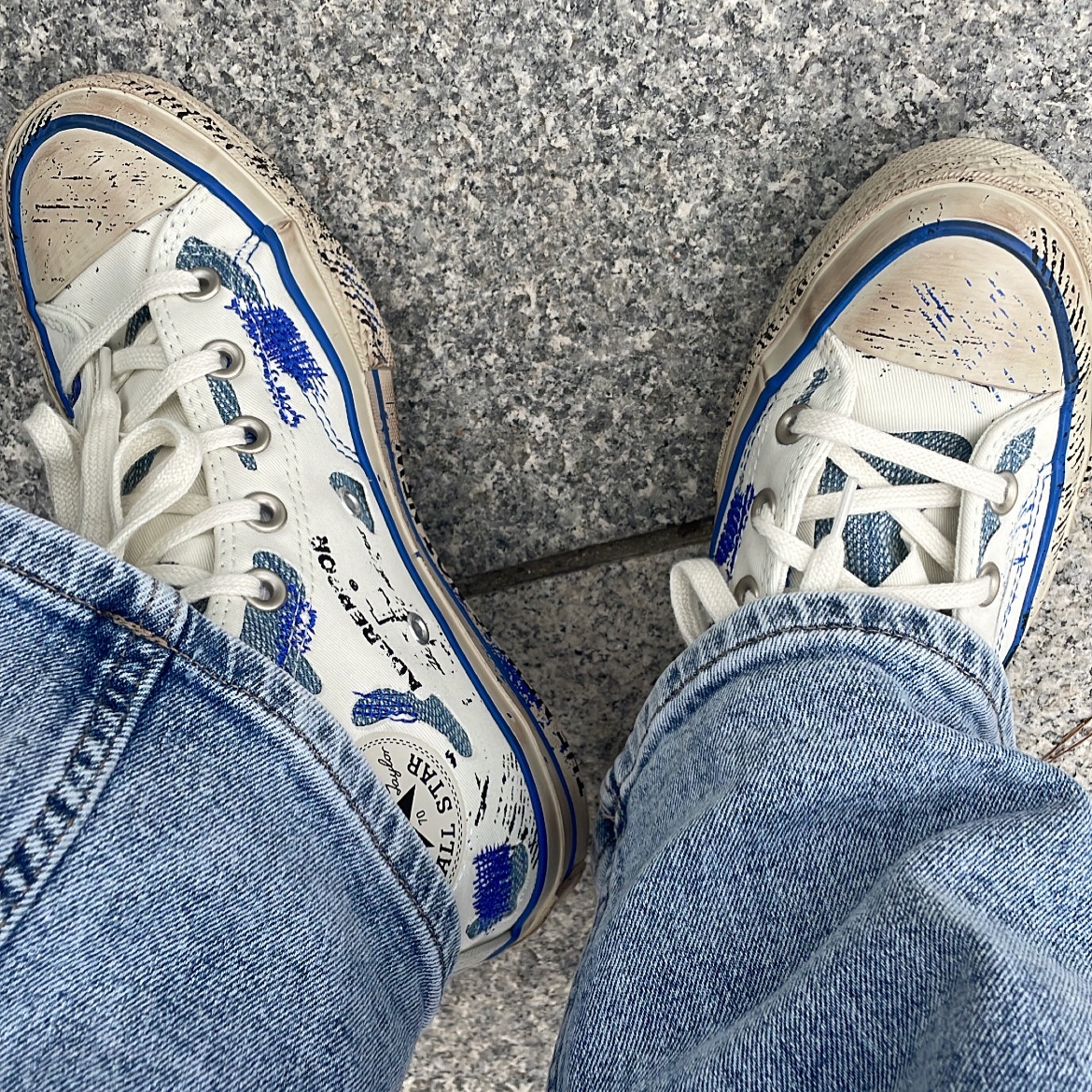 Converse x Ader Error Chuck 70 High White 착용 스타일 - 2