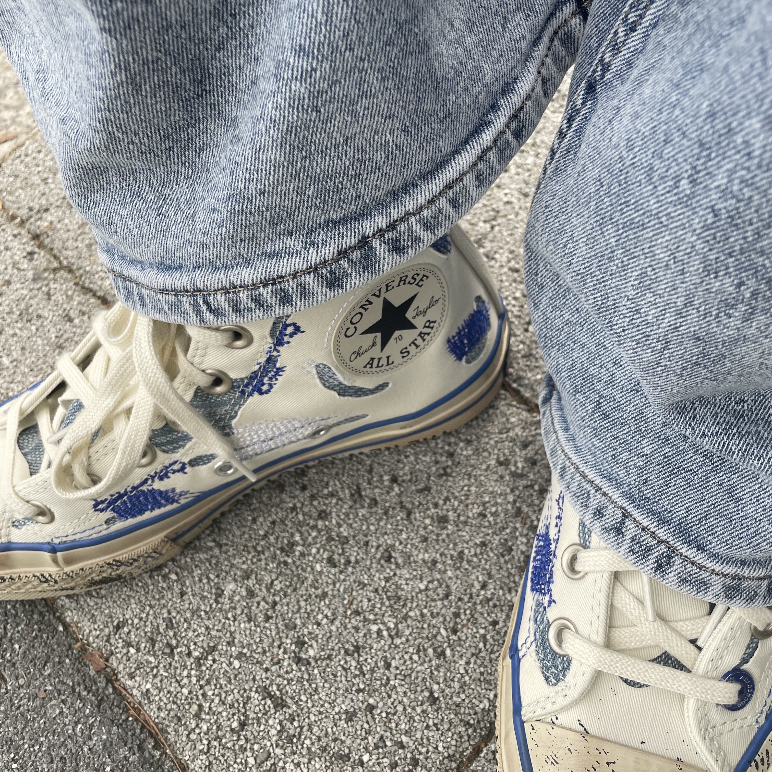 Converse x Ader Error Chuck 70 High White 착용 스타일 - 1