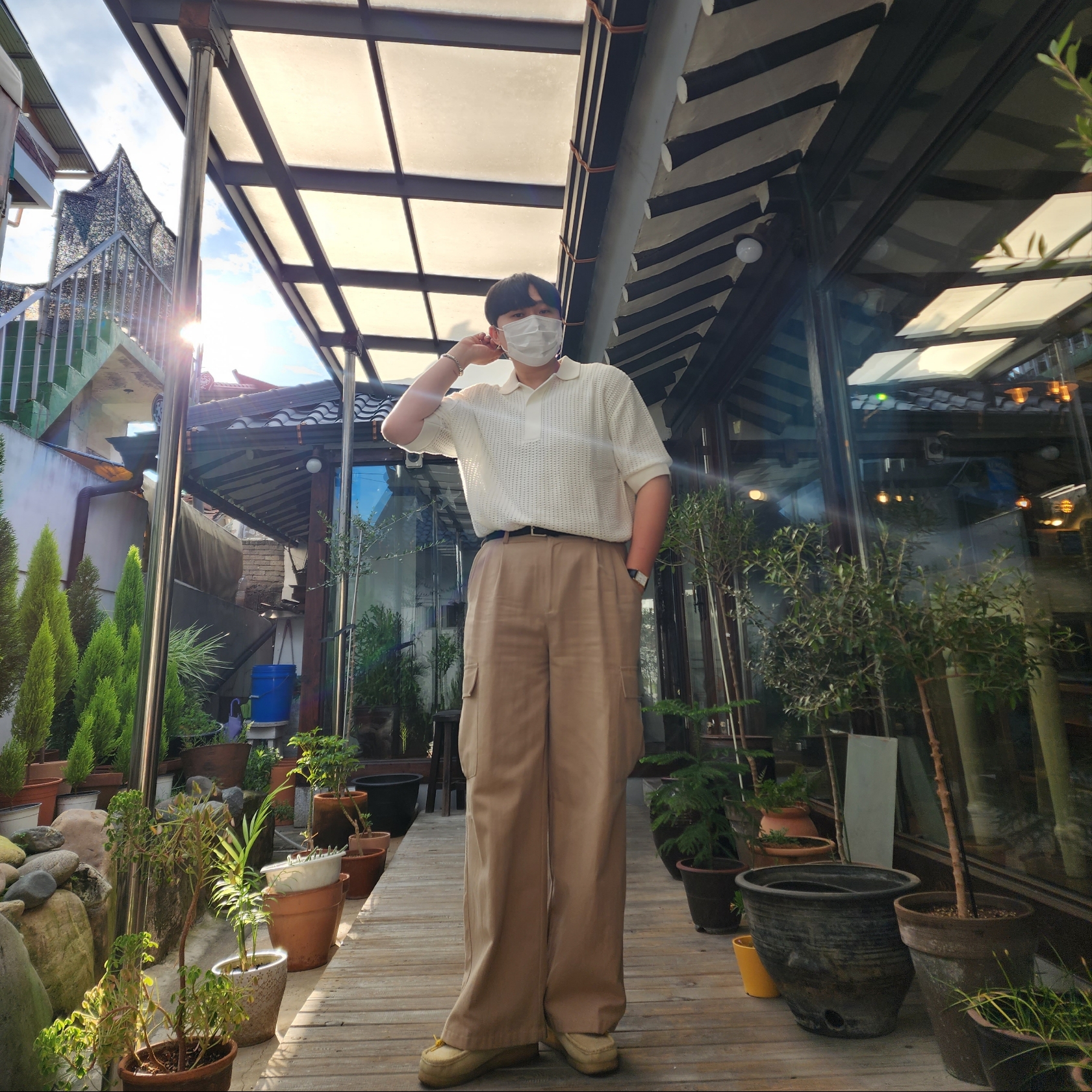 Clarks x Thisisneverthat Wallabee Maple 착용 스타일 - 4