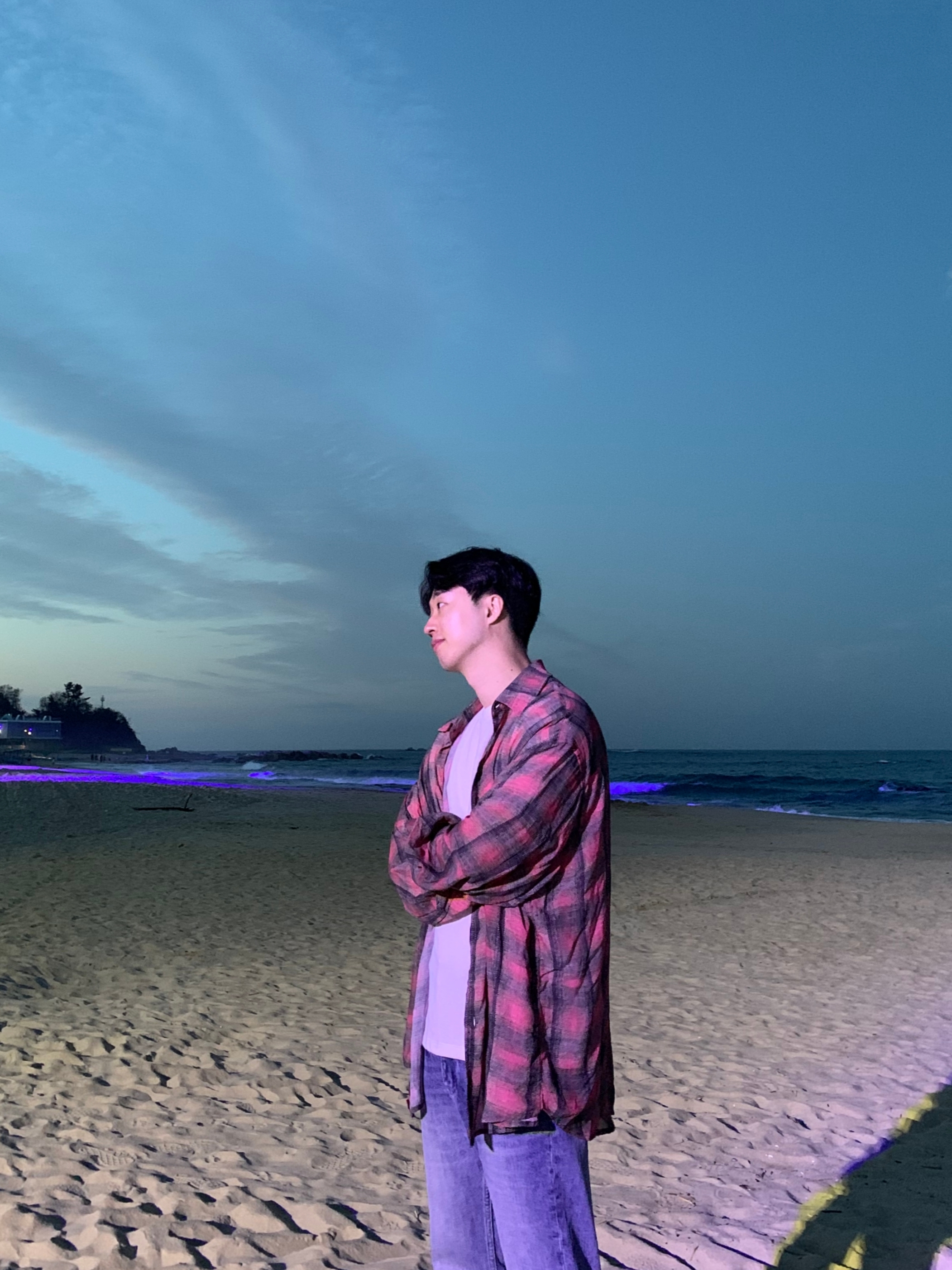 Our Legacy Borrowed Shirt Big Lumbercheck Print 착용 스타일 - 1