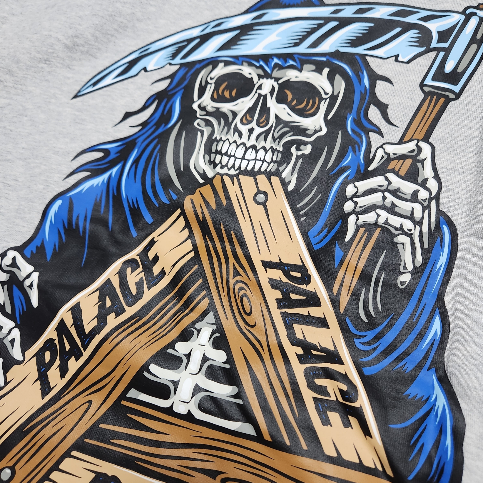 Palace Reaper Hood Grey Marl - 23FW 착용 스타일 - 2