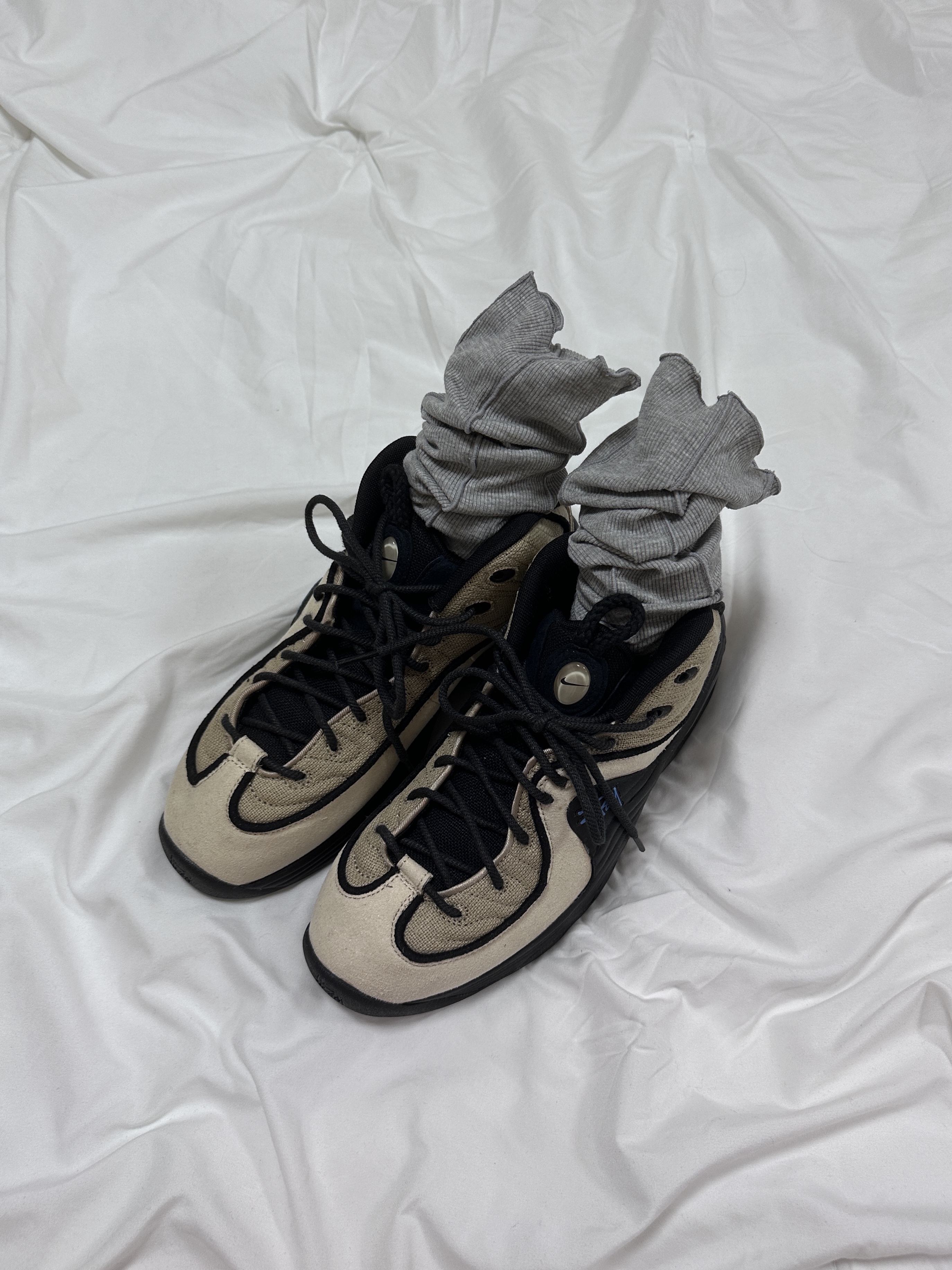 Nike x Stussy Air Penny II Rattan and Limestone 착용 스타일