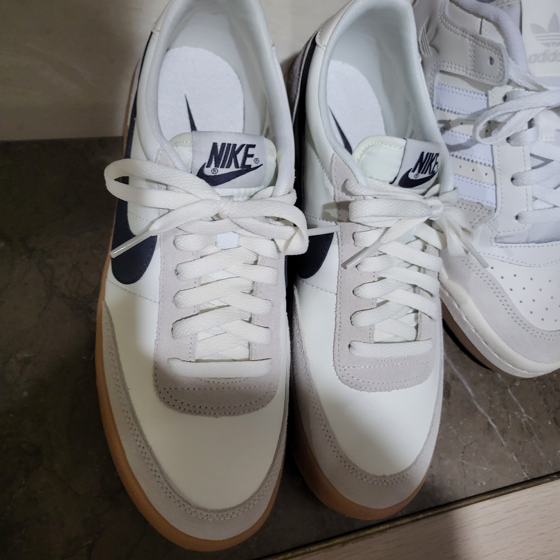 Nike Killshot 2 Leather Sail Oil Grey Gum 착용 스타일 - 3