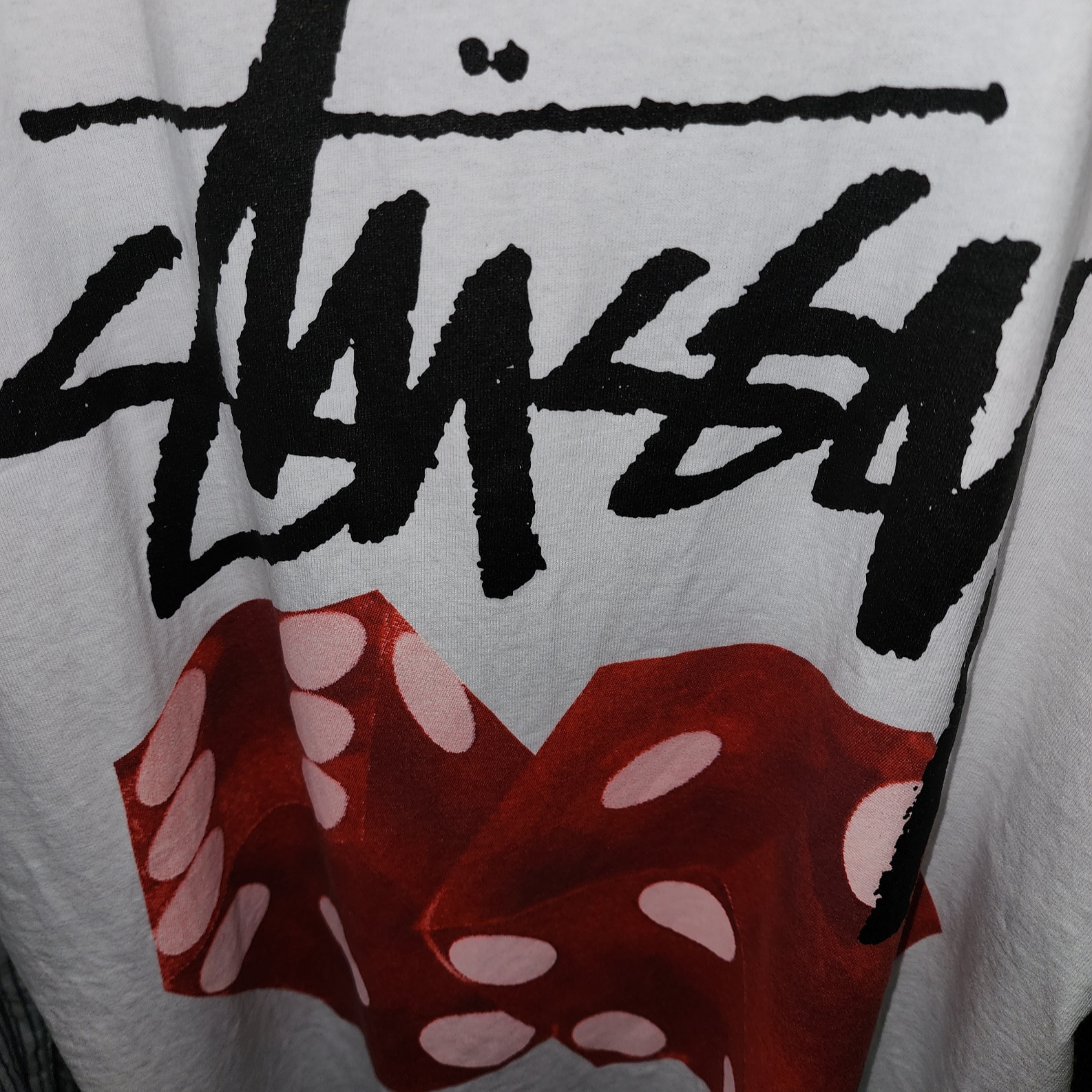 Stussy Diced Out T-Shirt White 착용 스타일