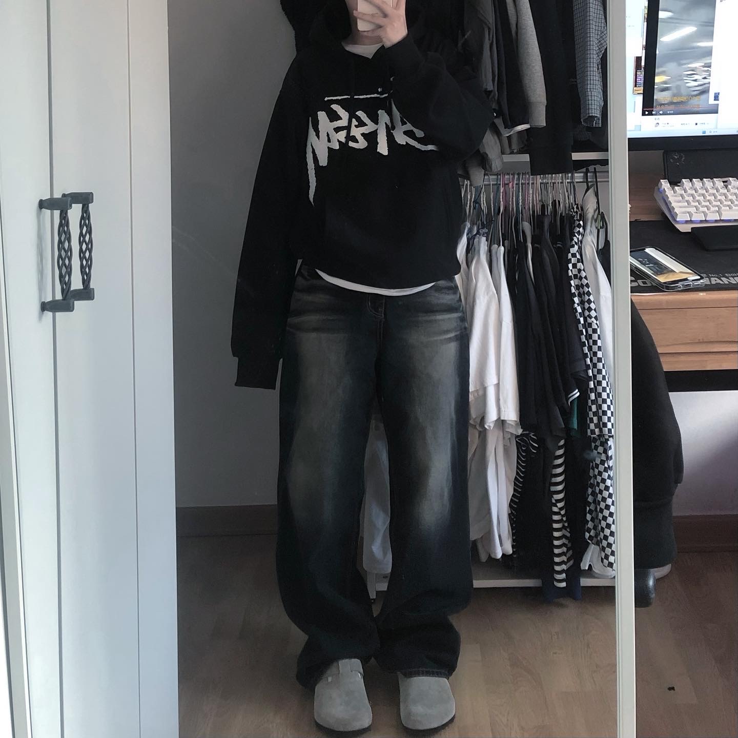 Birkenstock Boston Soft Footbed Taupe - Regular, Stussy Big Stock Hoodie Black 착용 스타일 - 2