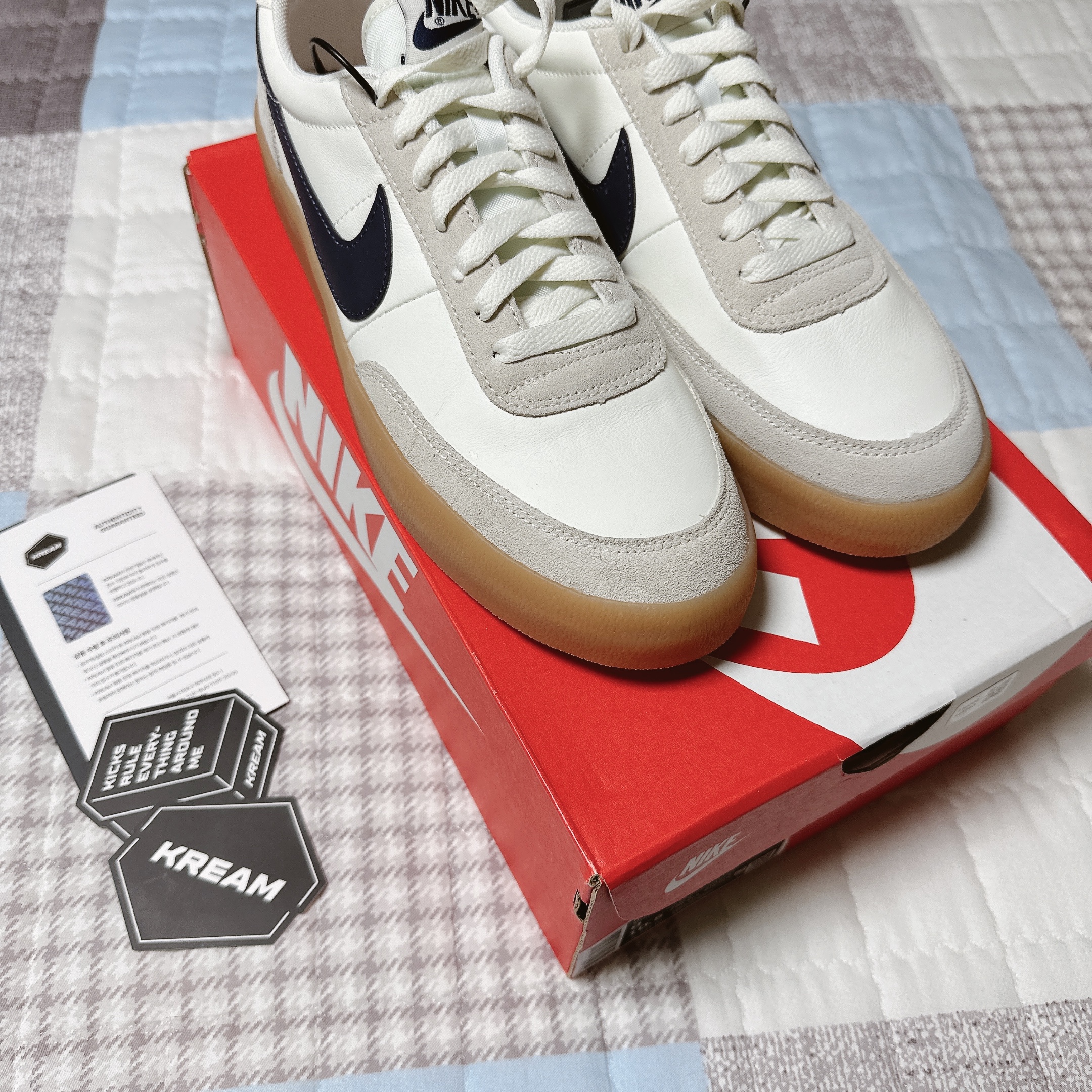 Nike x J.Crew Killshot 2 Sail Midnight Navy 착용 스타일