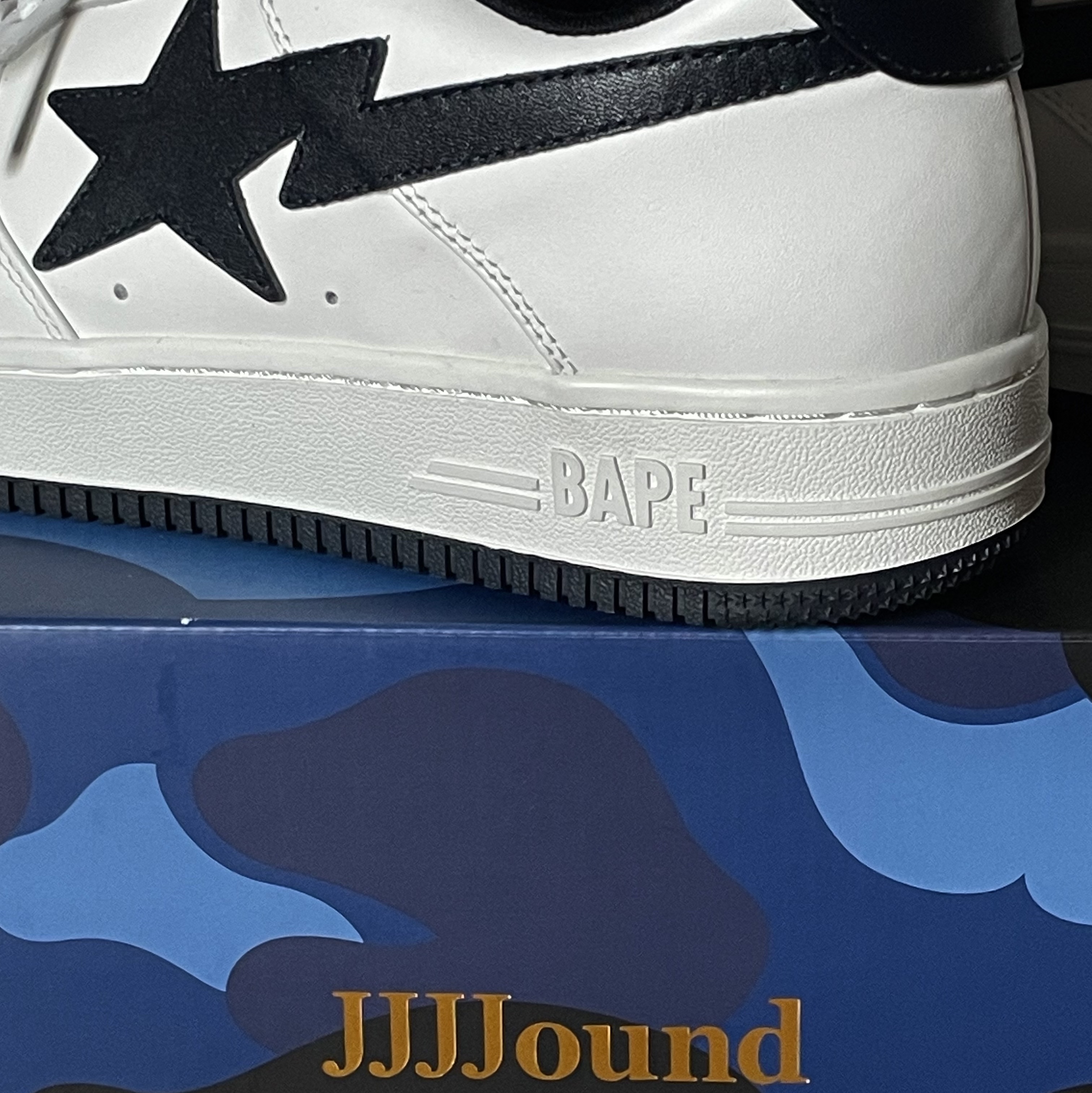 BAPE x JJJJound Bape Sta Low White Navy 착용 스타일