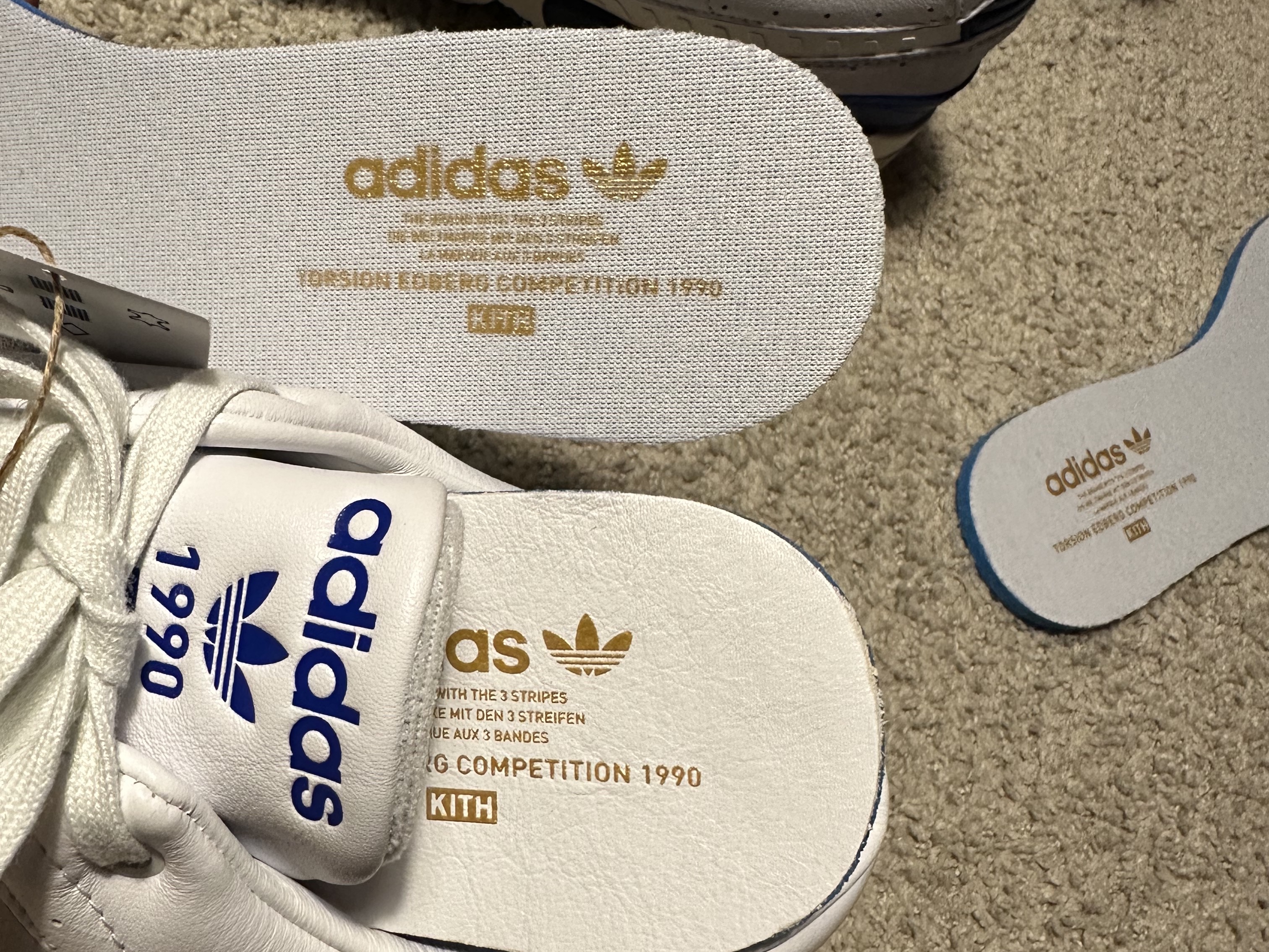 Adidas x Kith Torsion Edberg Comp Crystal White Royal 착용 스타일 - 5