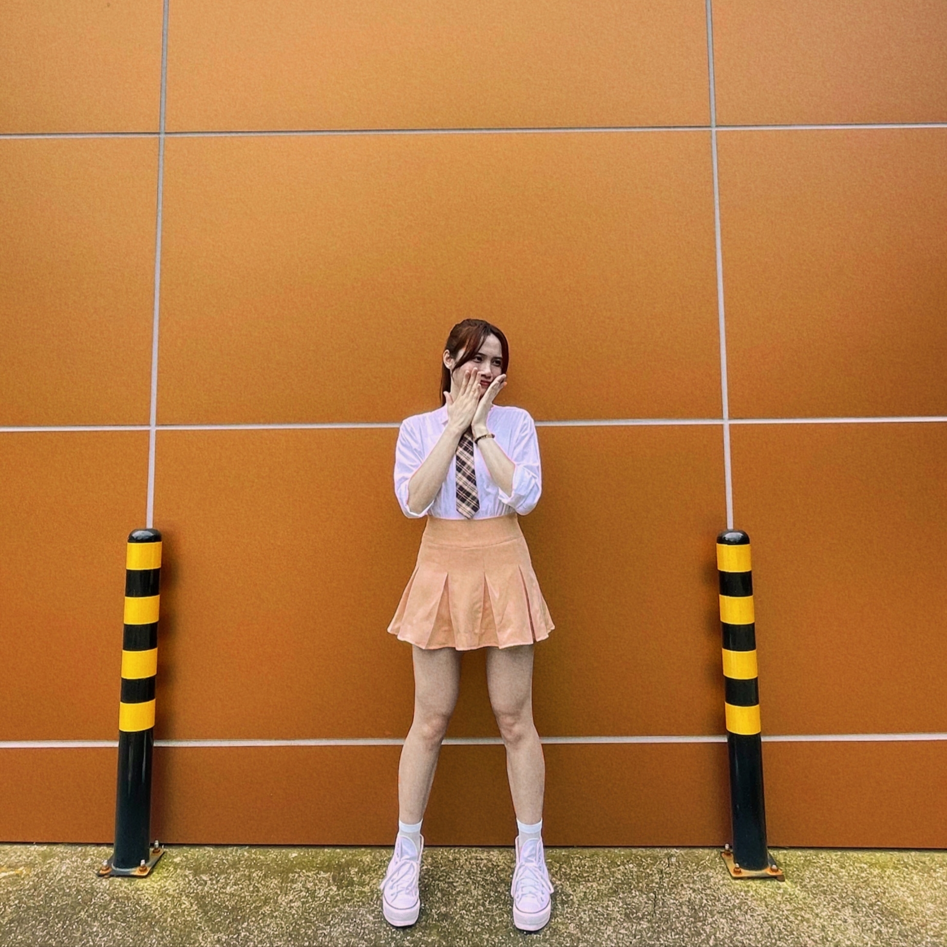 (W) Converse Chuck Taylor All Star Lift Platform High White 착용 스타일 - 2